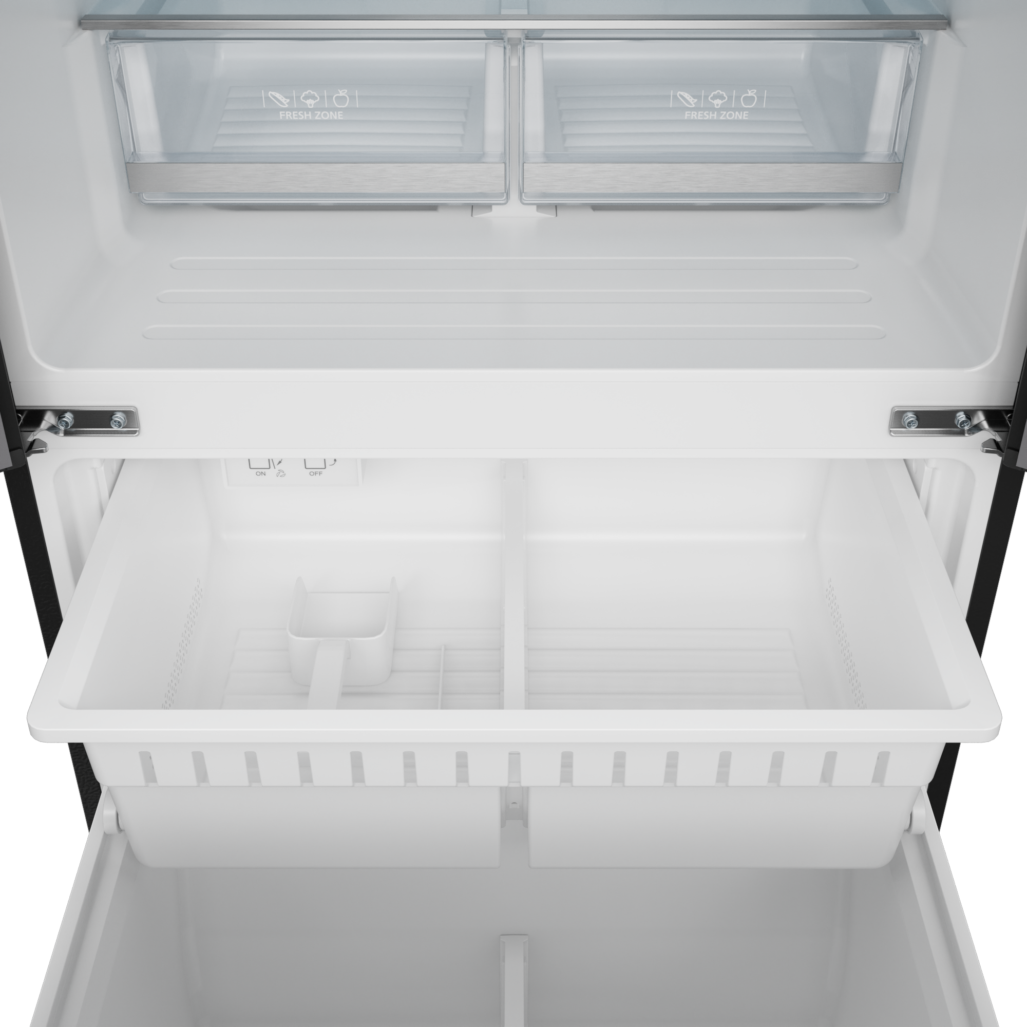 30 Inch 17.5 cu ft French Door Counter Depth Refrigerator with Ice Maker in Black/Stainless Steel | Gordon Ramsay Series - RF3017FFD00-SS