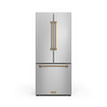 30 Inch 17.5 cu ft French Door Counter Depth Refrigerator with Ice Maker in Stainless Steel/Bronze | Gordon Ramsay Series