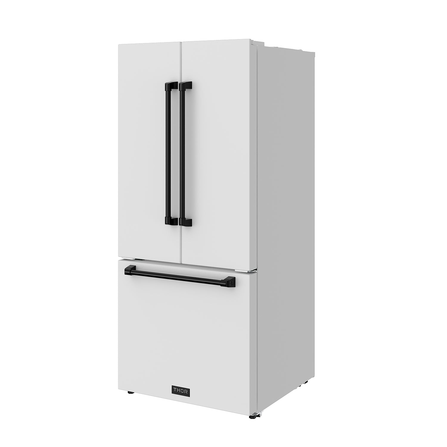 30 Inch French Door Counter Depth Refrigerator with Ice Maker – White/Black | Gordon Ramsay Series