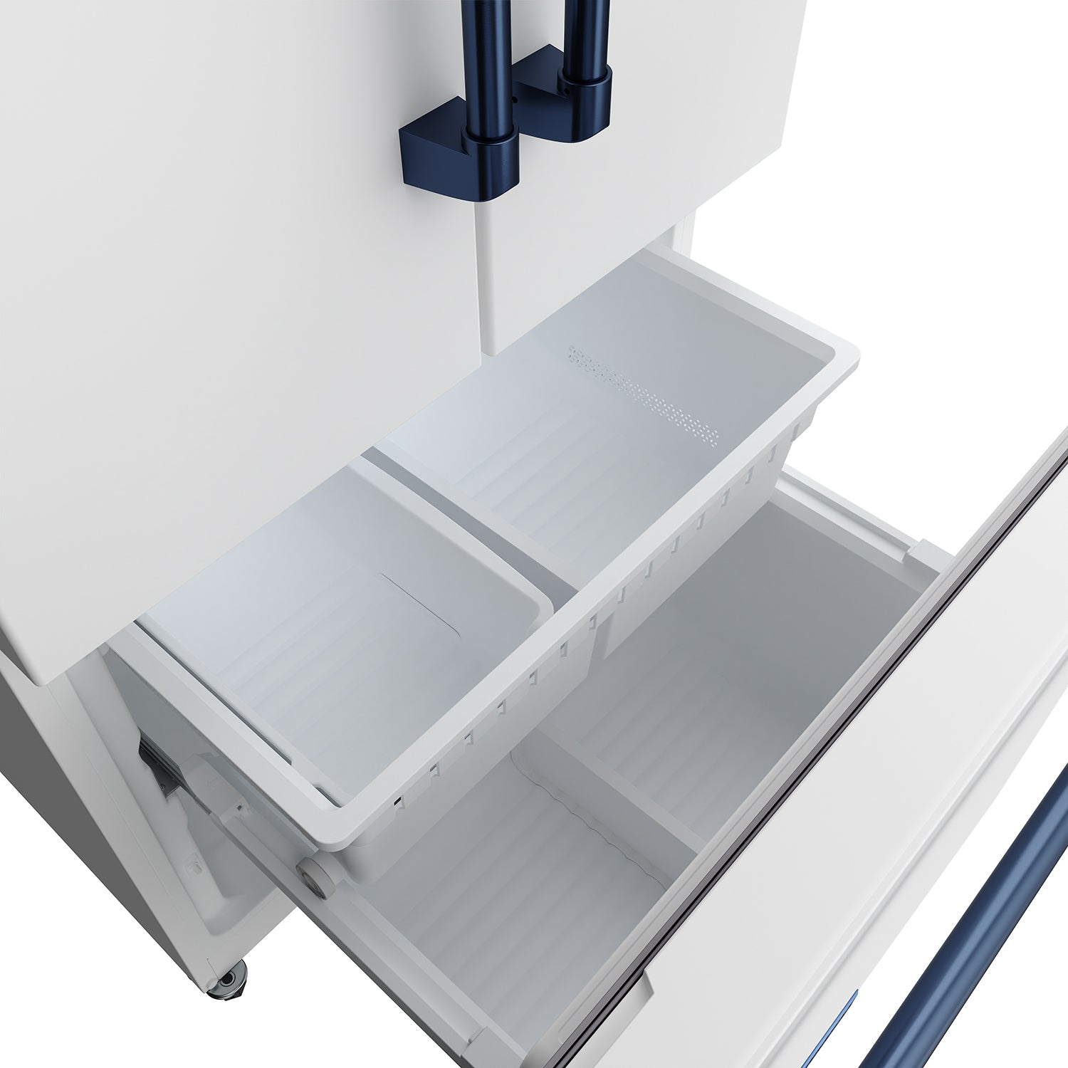 30 Inch French Door Counter Depth Refrigerator with Ice Maker – White/Blue | Gordon Ramsay Series