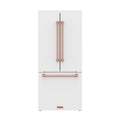 30 Inch French Door Counter Depth Refrigerator with Ice Maker – White/Rose Gold | Gordon Ramsay Series