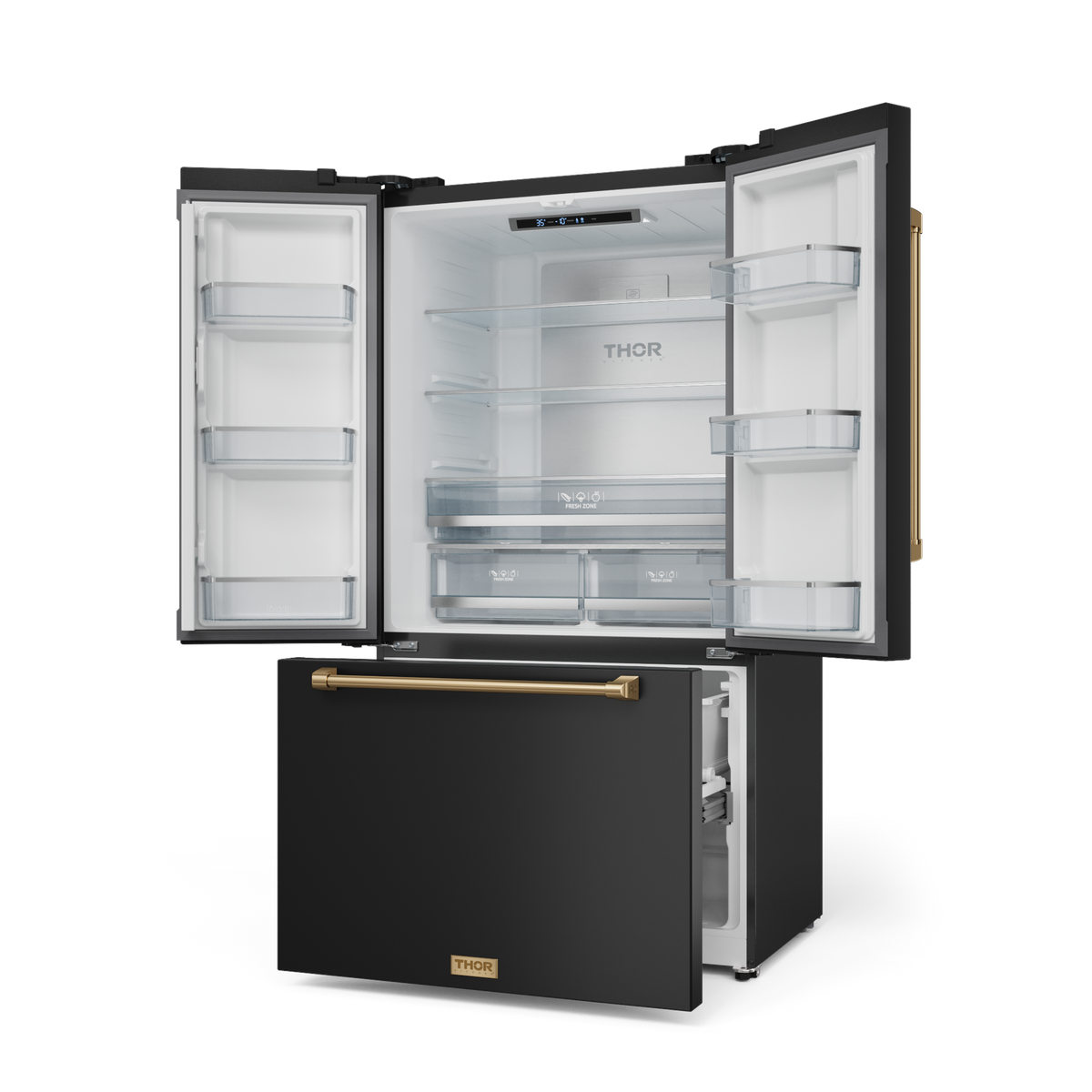 36-Inch Black/Bronze French Door Counter Depth Refrigerator