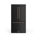 36 Inch 20.3 cu ft French Door Counter Depth Refrigerator with Ice Maker in Black/Rose Gold | Gordon Ramsay Series