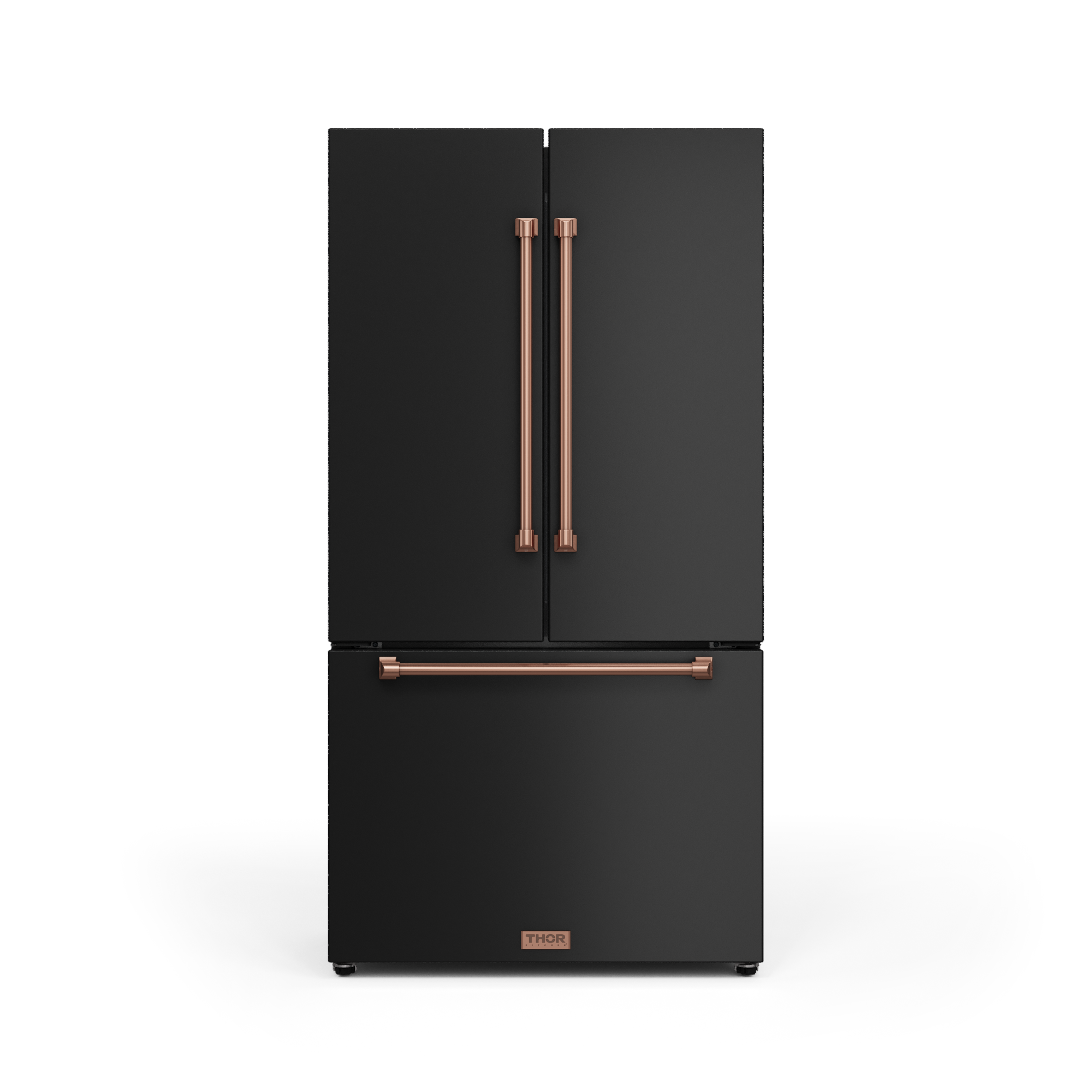 36 Inch 20.3 cu ft French Door Counter Depth Refrigerator with Ice Maker in Black/Rose Gold | Gordon Ramsay Series - RF3621CTD00-RSG