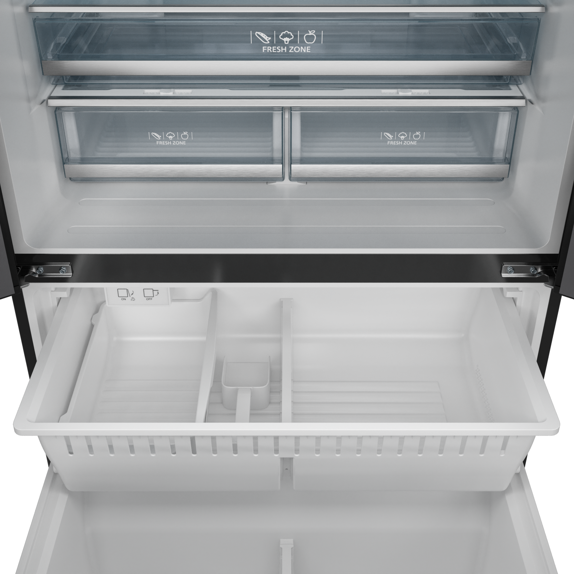 36 Inch 20.3 cu ft French Door Counter Depth Refrigerator with Ice Maker in Black/Rose Gold | Gordon Ramsay Series - RF3621CTD00-RSG