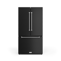 36 Inch 20.3 cu ft French Door Counter Depth Refrigerator with Ice Maker in Black/Stainless Steel | Gordon Ramsay Series