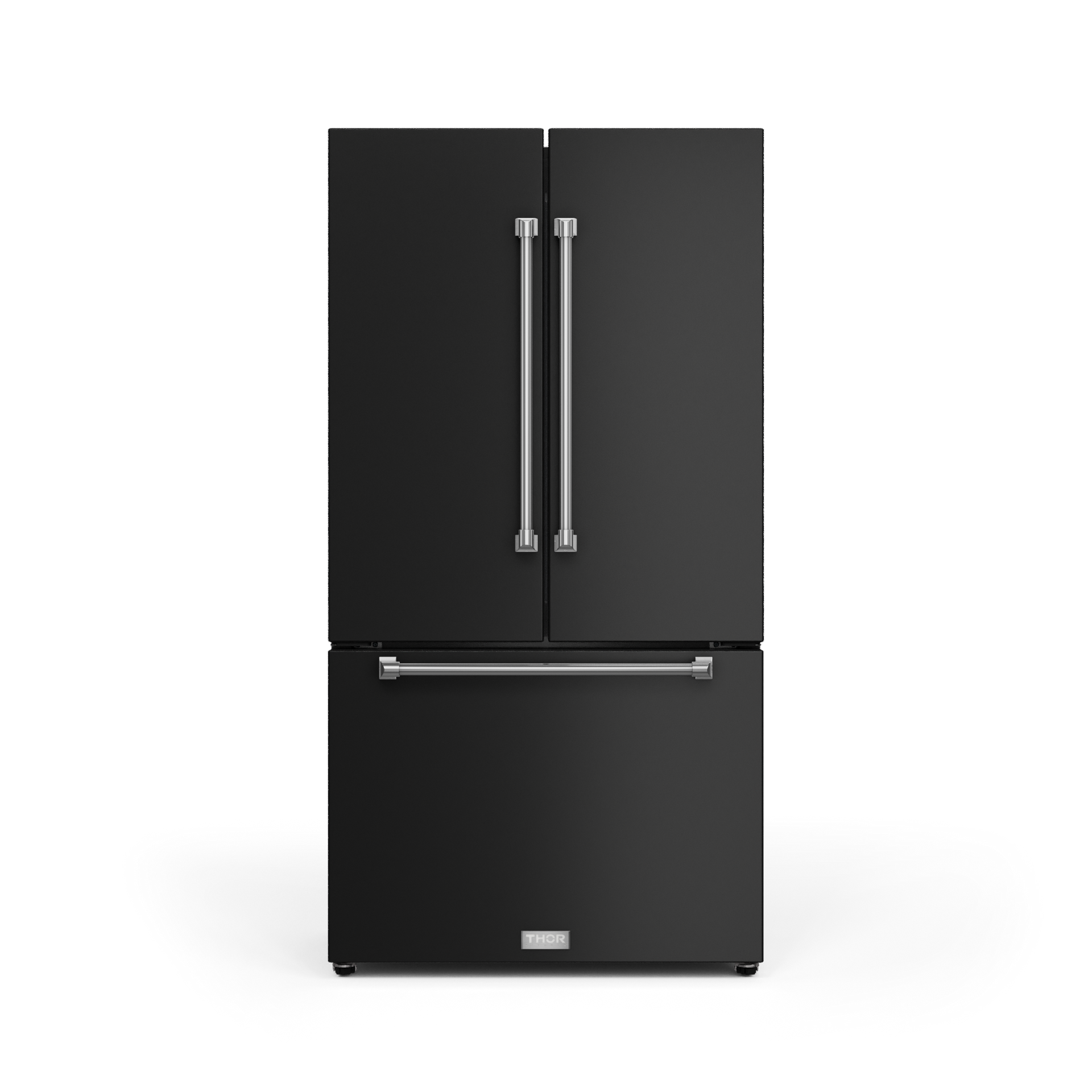 36-Inch Black/Stainless Steel French Door Counter Depth