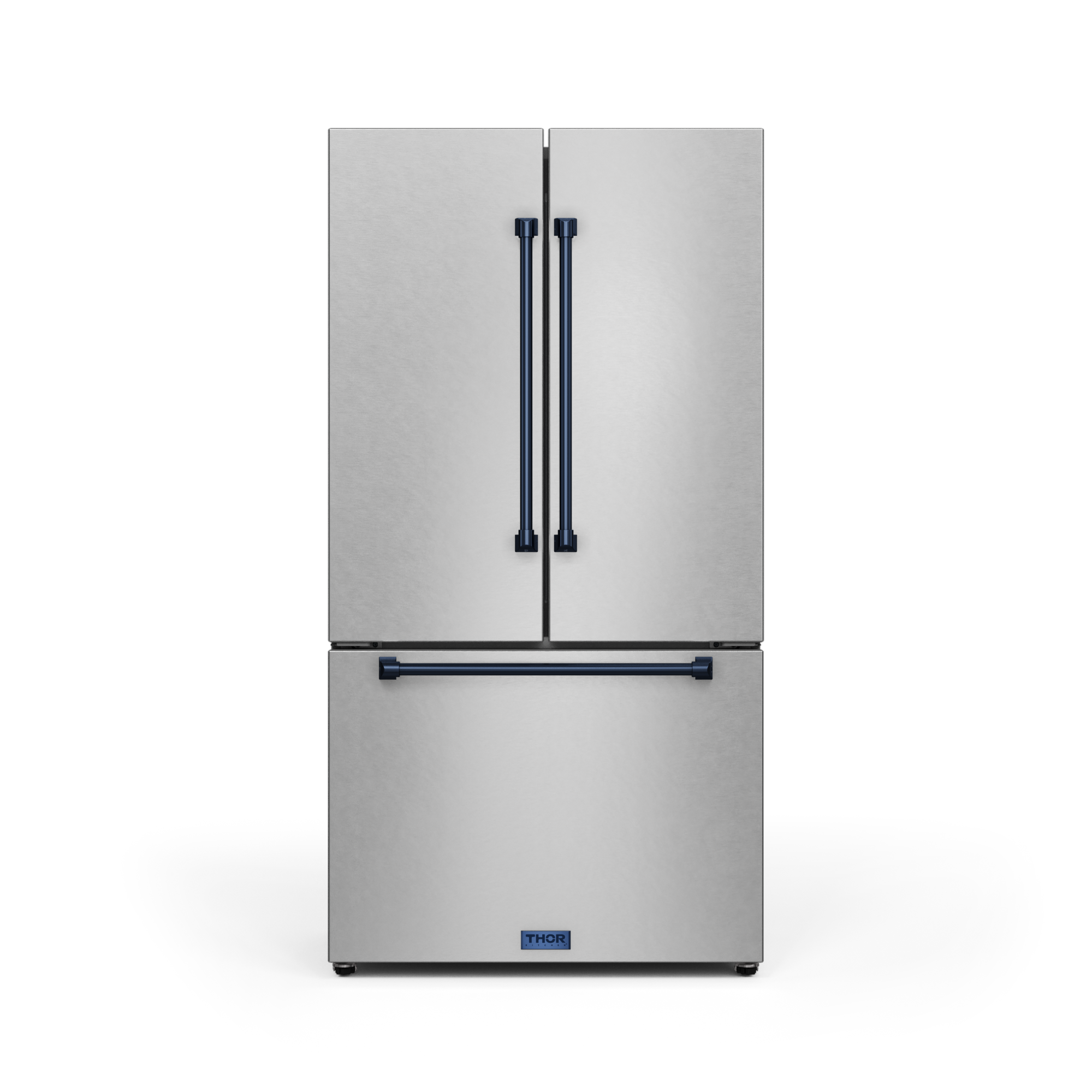 36 Inch 20.3 cu ft French Door Counter Depth Refrigerator with Ice Maker in Stainless Steel/Navy Blue | Gordon Ramsay Series - RF3621CTD99-BLU