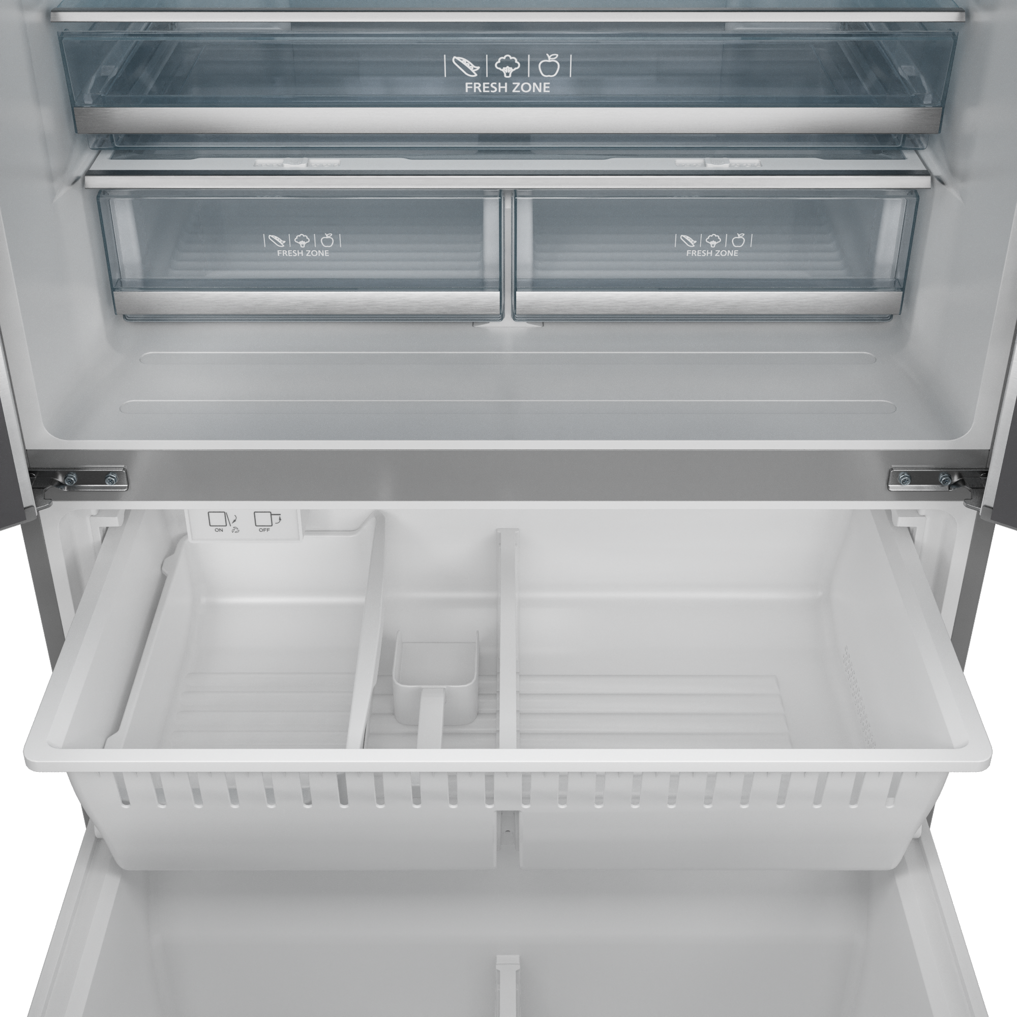 36 Inch 20.3 cu ft French Door Counter Depth Refrigerator with Ice Maker in Stainless Steel/Navy Blue | Gordon Ramsay Series - RF3621CTD99-BLU