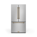 36 Inch 20.3 cu ft French Door Counter Depth Refrigerator with Ice Maker in Stainless Steel/Bronze | Gordon Ramsay Series