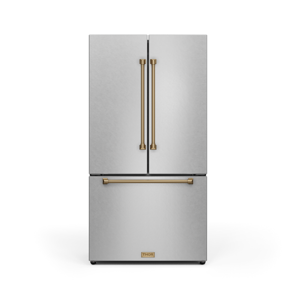 refomed for MURPHH サイズ3 36-Inch Stainless Steel/Bronze French Door Counter Depth