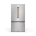 36 Inch 20.3 cu ft French Door Counter Depth Refrigerator with Ice Maker in Stainless Steel/Rose Gold | Gordon Ramsay Series