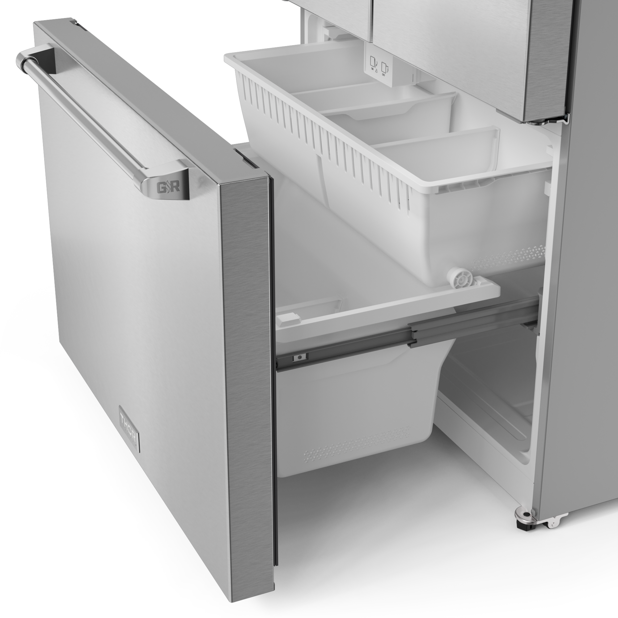 36 Inch 20.3 cu ft French Door Counter Depth Refrigerator with Ice Maker in Stainless Steel | Gordon Ramsay Series - RF3621CTD99