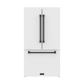 36 Inch French Door Counter Depth Refrigerator with Ice Maker – White/Black | Gordon Ramsay Series