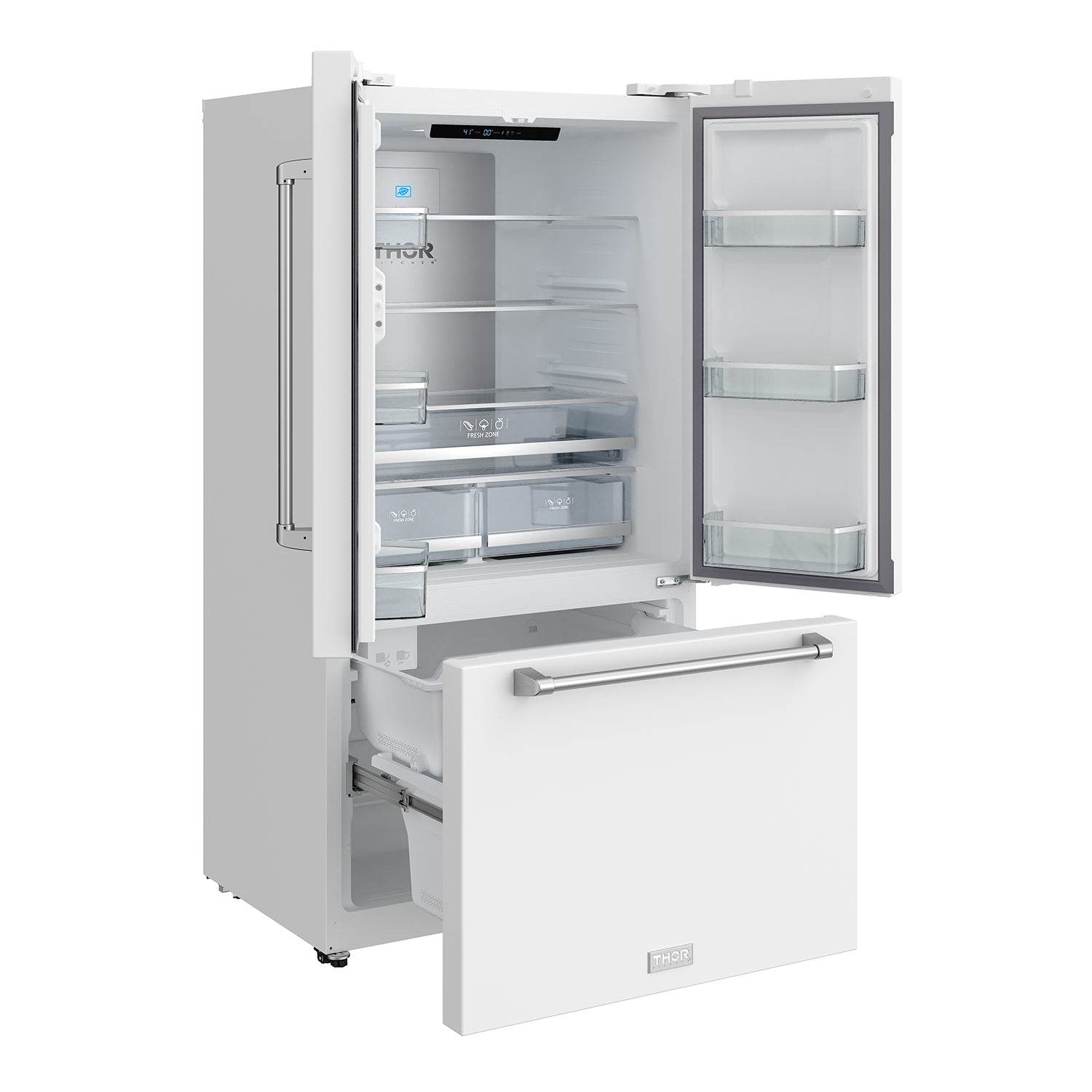 36 Inch Collection French Door Counter Depth Refrigerator with Ice Maker – White | Gordon Ramsay Series