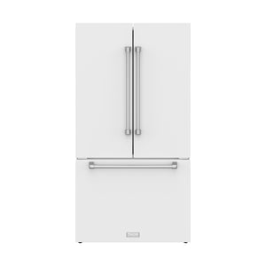 36 Inch Collection French Door Counter Depth Refrigerator with Ice Maker – White | Gordon Ramsay Series