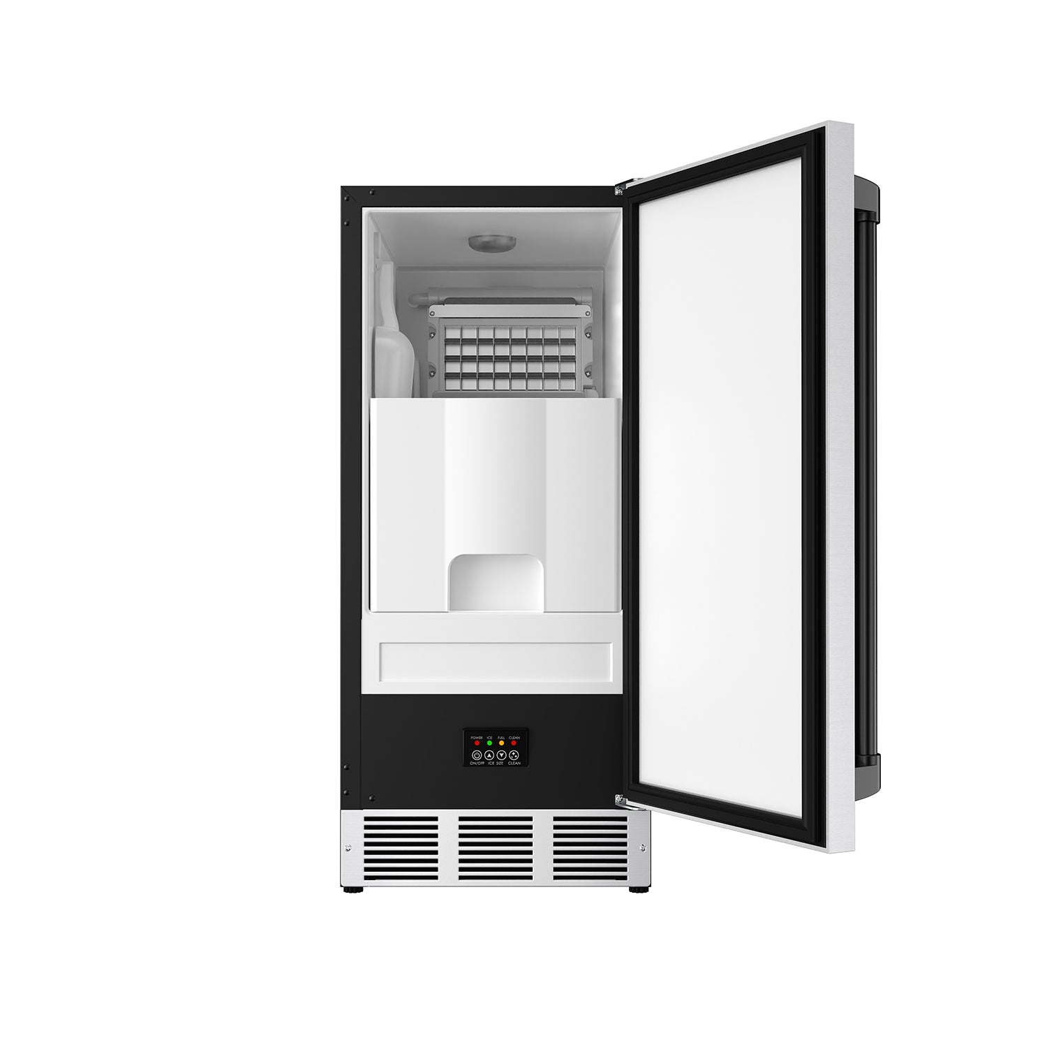 15 Inch Undercounter Built-In/Freestanding Ice Maker in Stainless Steel/Black | Gordon Ramsay Series