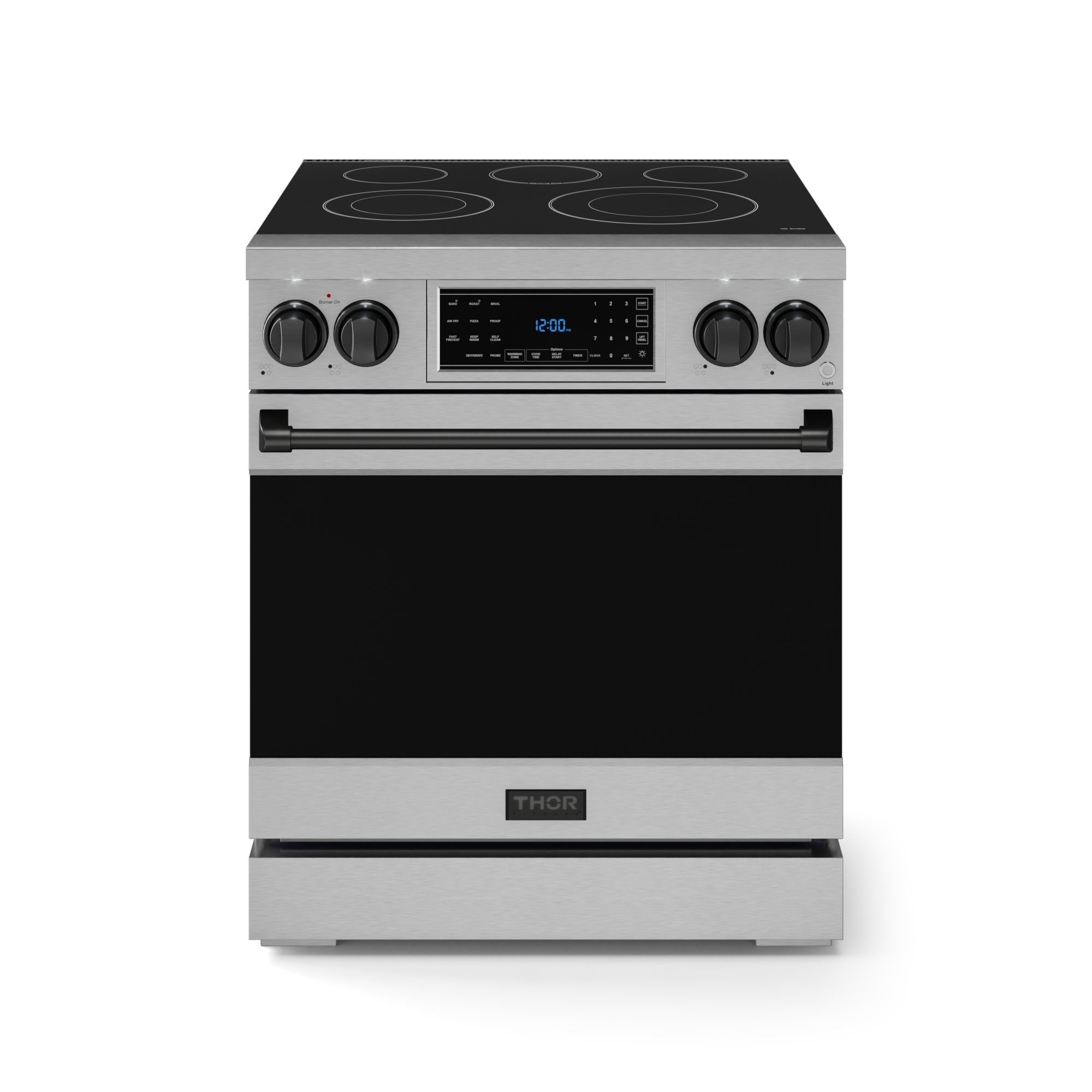 30 Inch Professional Electric Range with Tilt Panel Touch Control in Stainless Steel/Black | Gordon Ramsay Series – RSE30-BLK