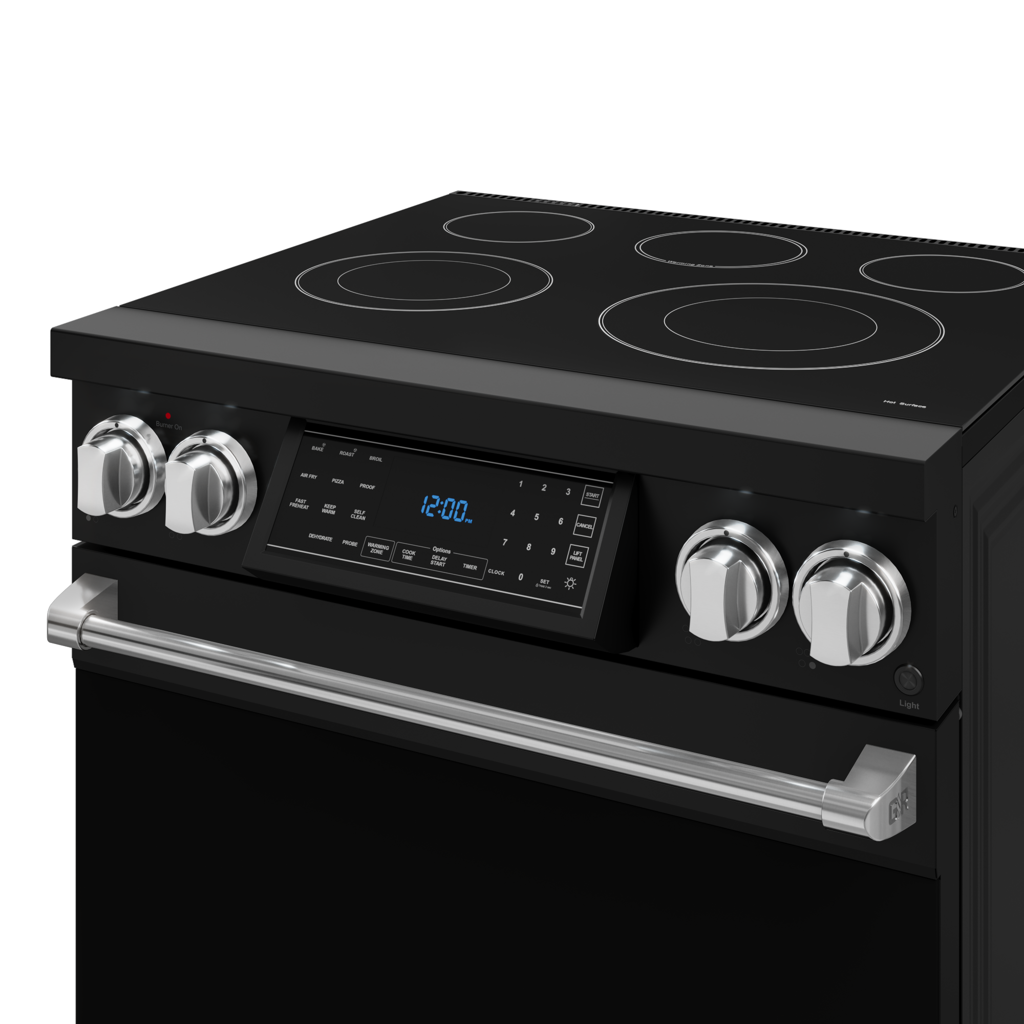 30 Inch Professional Electric Range with Tilt Panel Touch Control in Black/Stainless Steel | Gordon Ramsay Series - RSE30B-SS