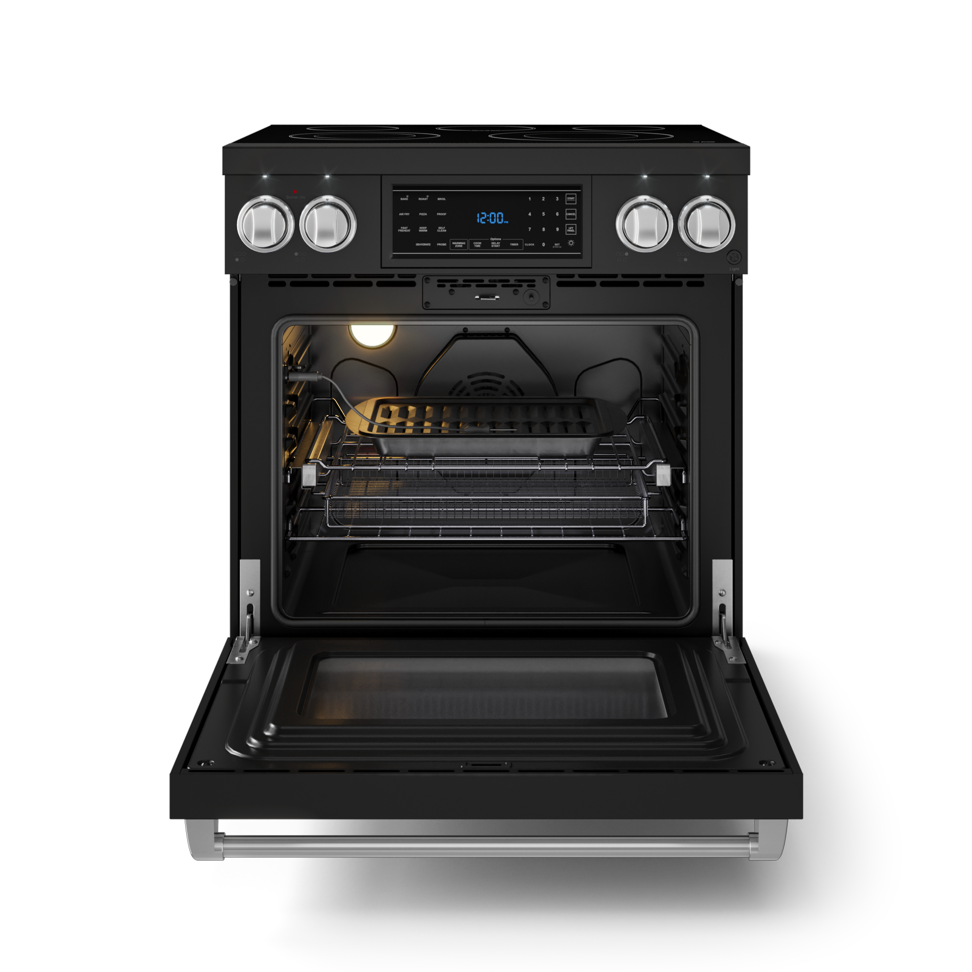 30 Inch Professional Electric Range with Tilt Panel Touch Control in Black/Stainless Steel | Gordon Ramsay Series - RSE30B-SS