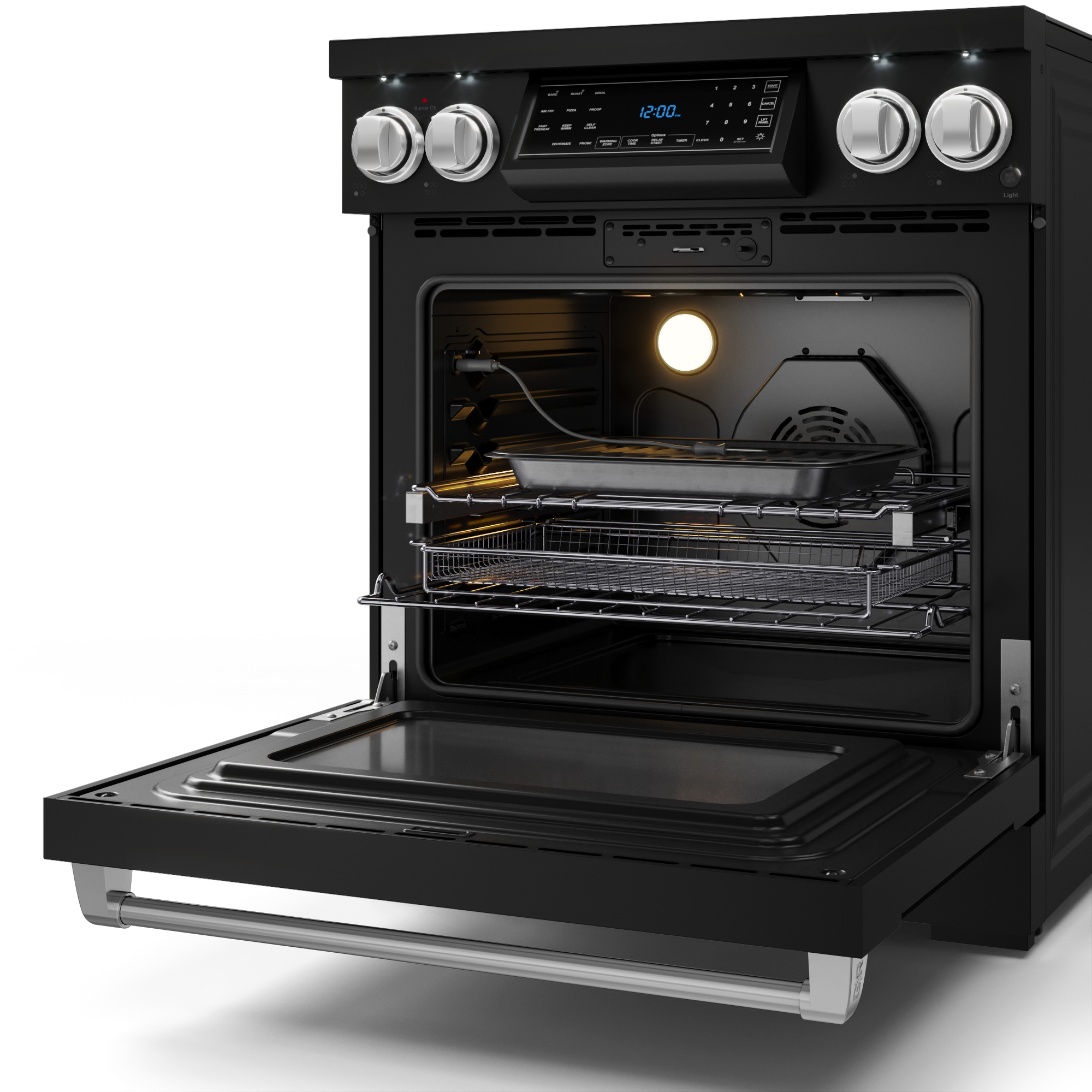 30 Inch Professional Electric Range with Tilt Panel Touch Control in Black/Stainless Steel | Gordon Ramsay Series - RSE30B-SS