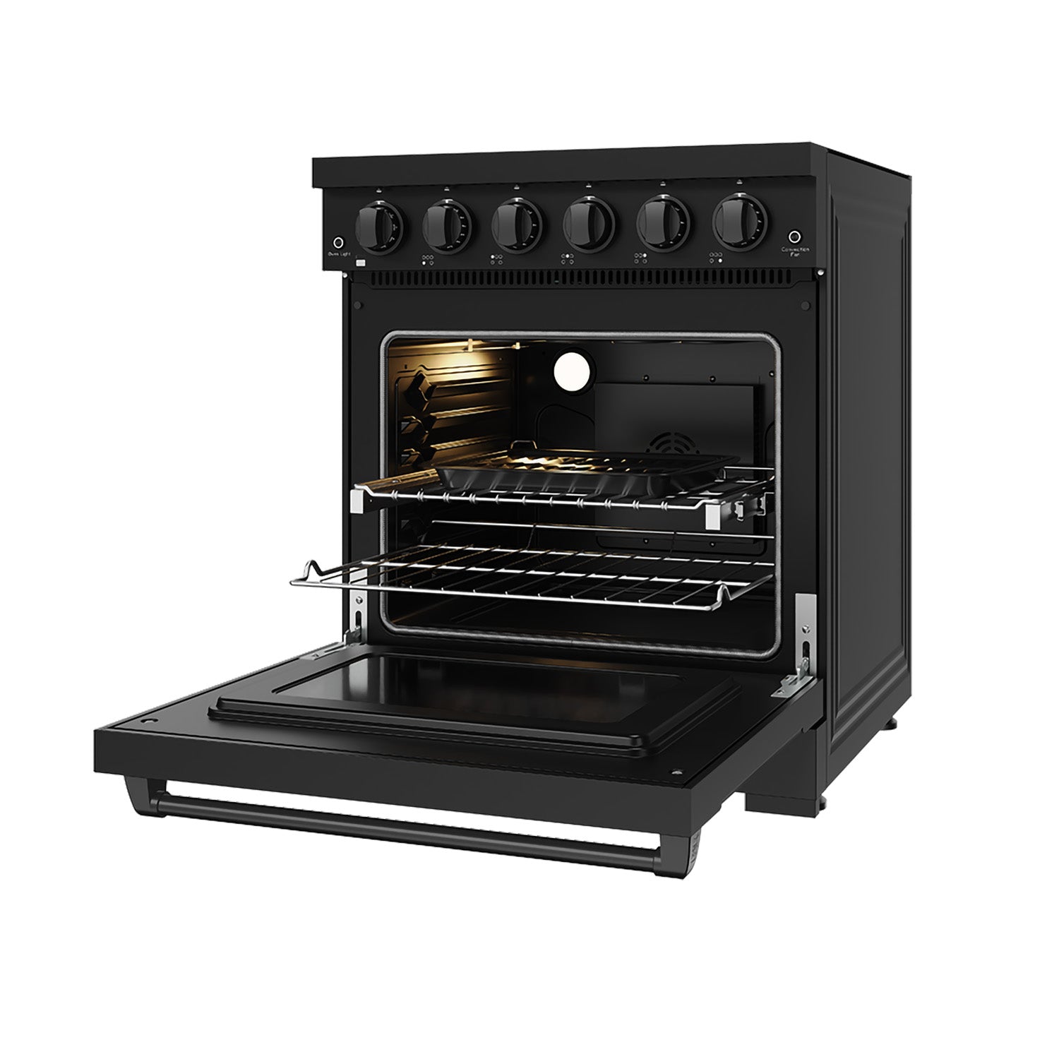 30 Inch Professional Electric Range with Precision Knob Control in Black | Gordon Ramsay Series