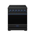 30 Inch Professional Electric Range with Precision Knob Control in Black and Blue | Gordon Ramsay Series