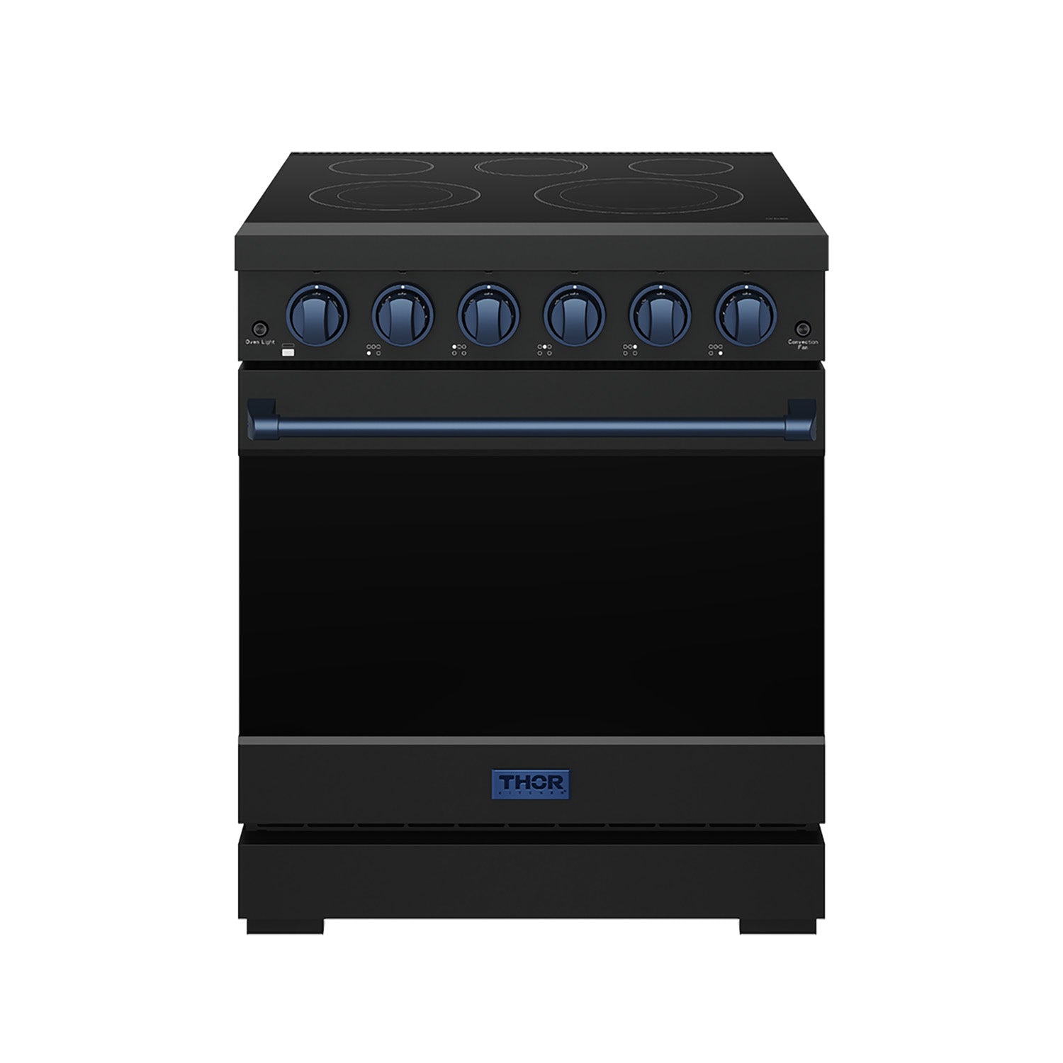 30 Inch Professional Electric Range with Precision Knob Control in Black and Blue | Gordon Ramsay Series