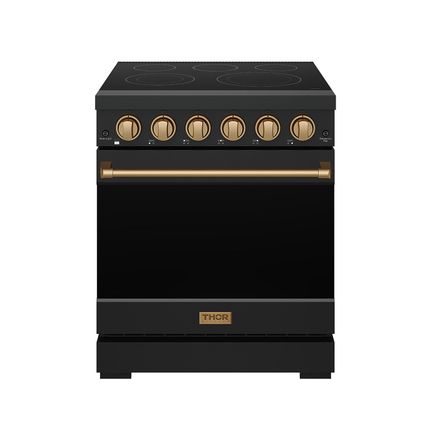 30 Inch Professional Electric Range with Precision Knob Control in Black and Bronze | Gordon Ramsay Series