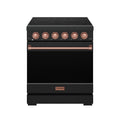 30 Inch Professional Electric Range with Precision Knob Control in Black and Rose Gold | Gordon Ramsay Series