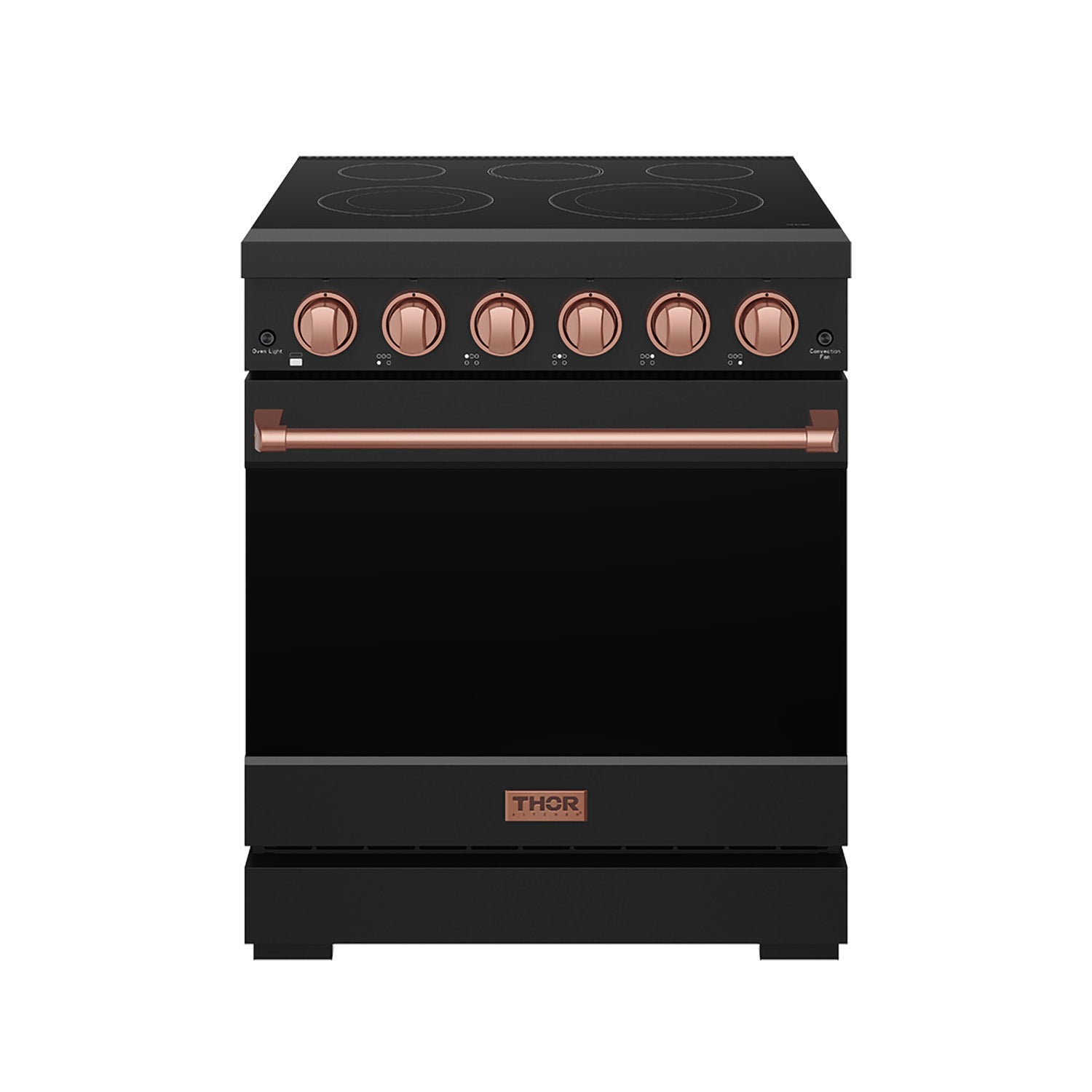 30 Inch Professional Electric Range with Precision Knob Control in Black and Rose Gold | Gordon Ramsay Series