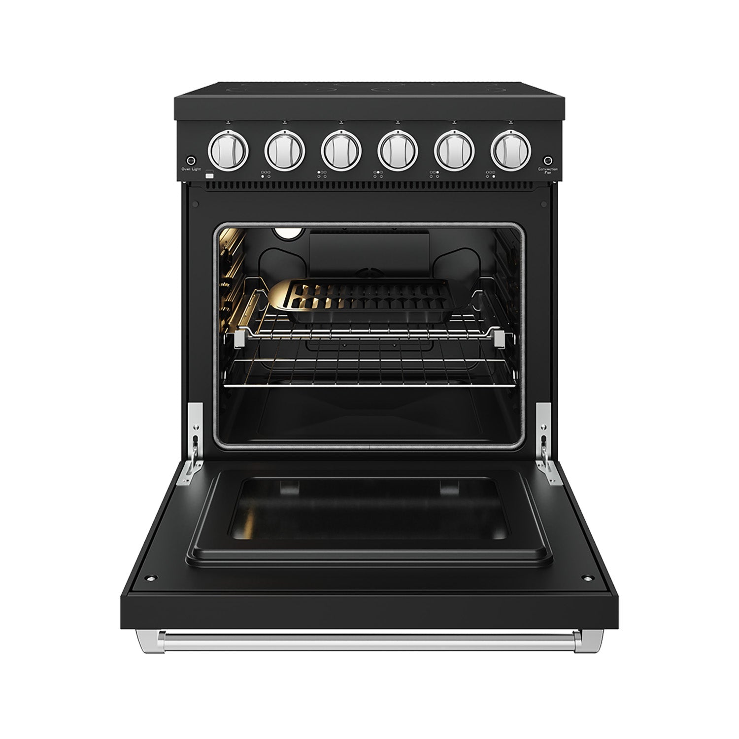 30 Inch Professional Electric Range with Precision Knob Control in Black and Stainless Steel | Gordon Ramsay Series