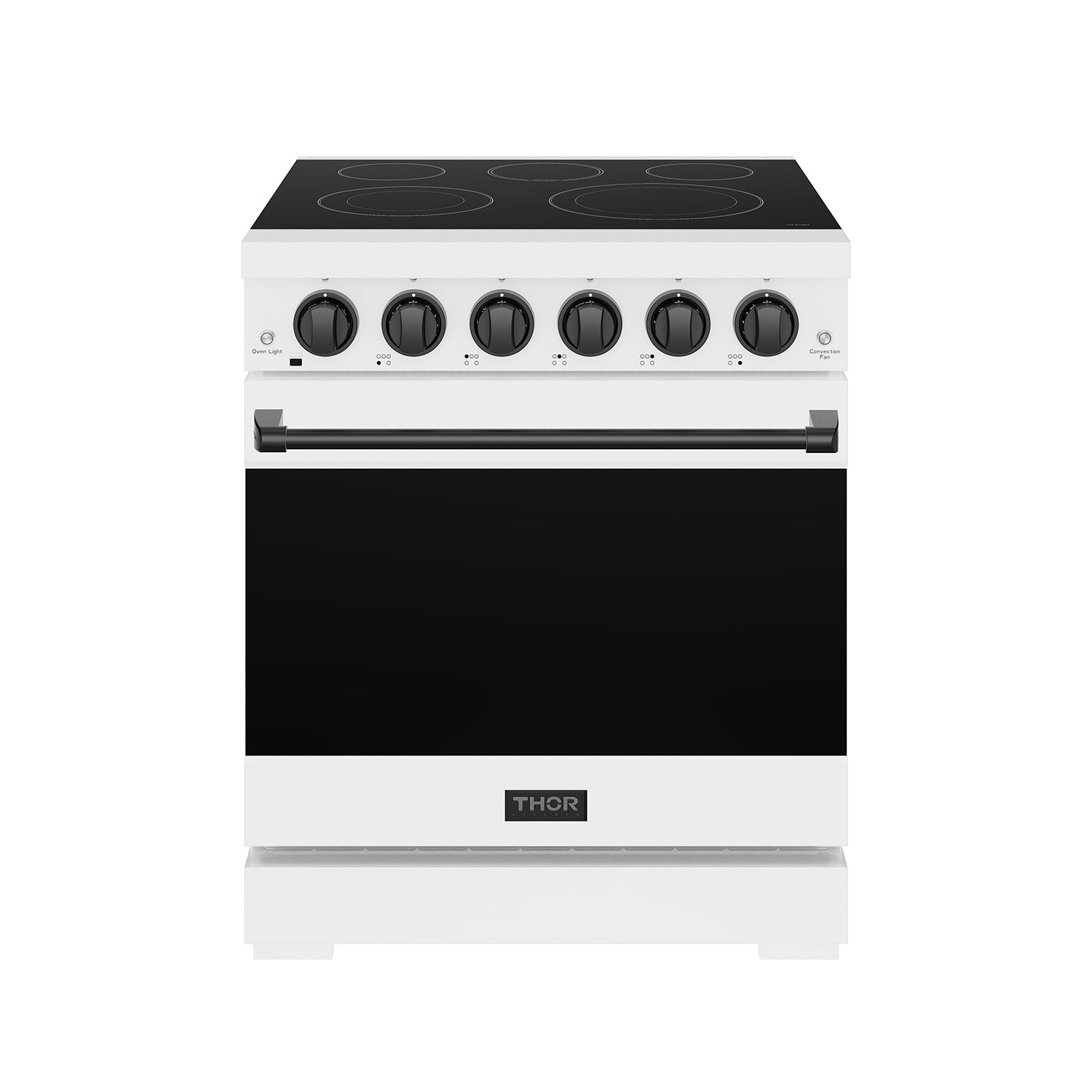30 Inch Professional Electric Range with Precision Knob Control in White/Black | Gordon Ramsay Series
