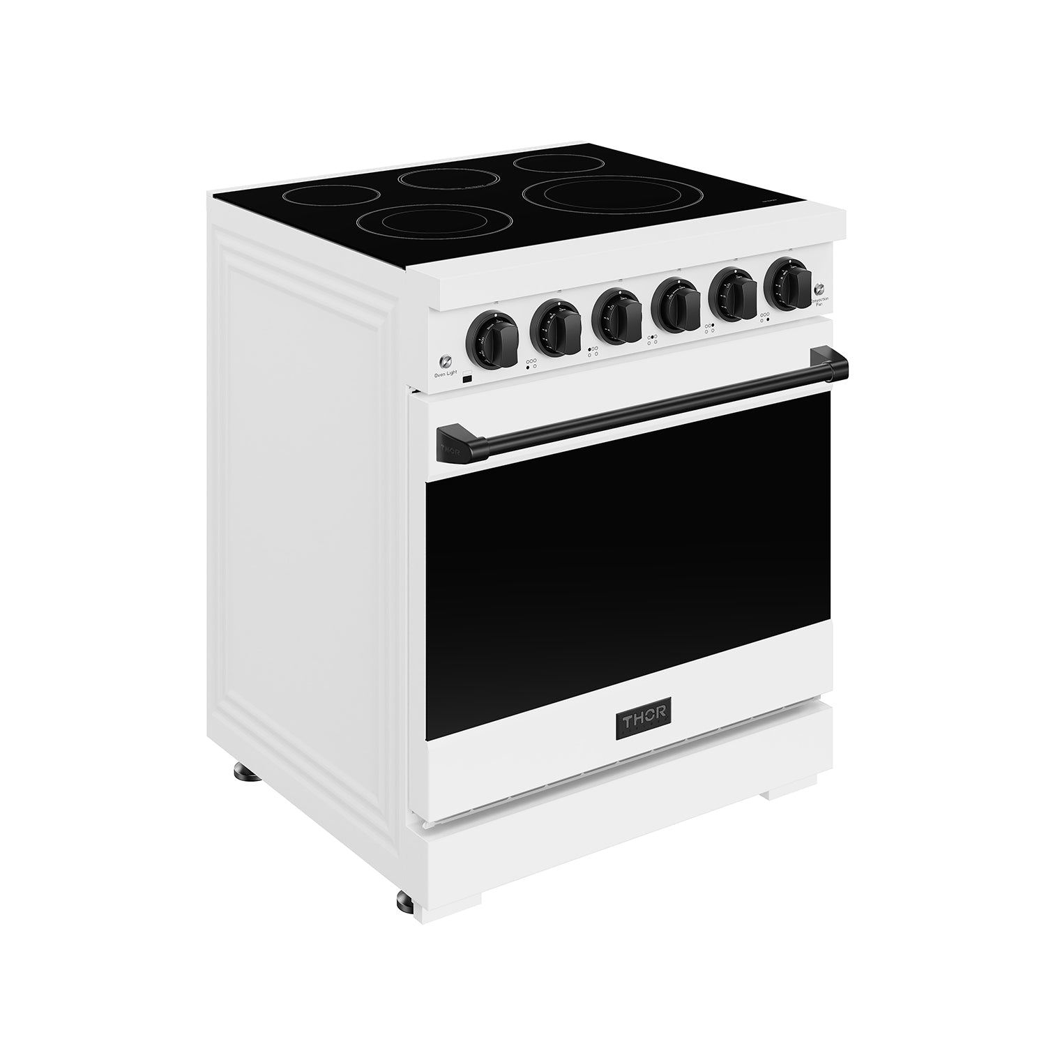 30 Inch Professional Electric Range with Precision Knob Control in White/Black | Gordon Ramsay Series