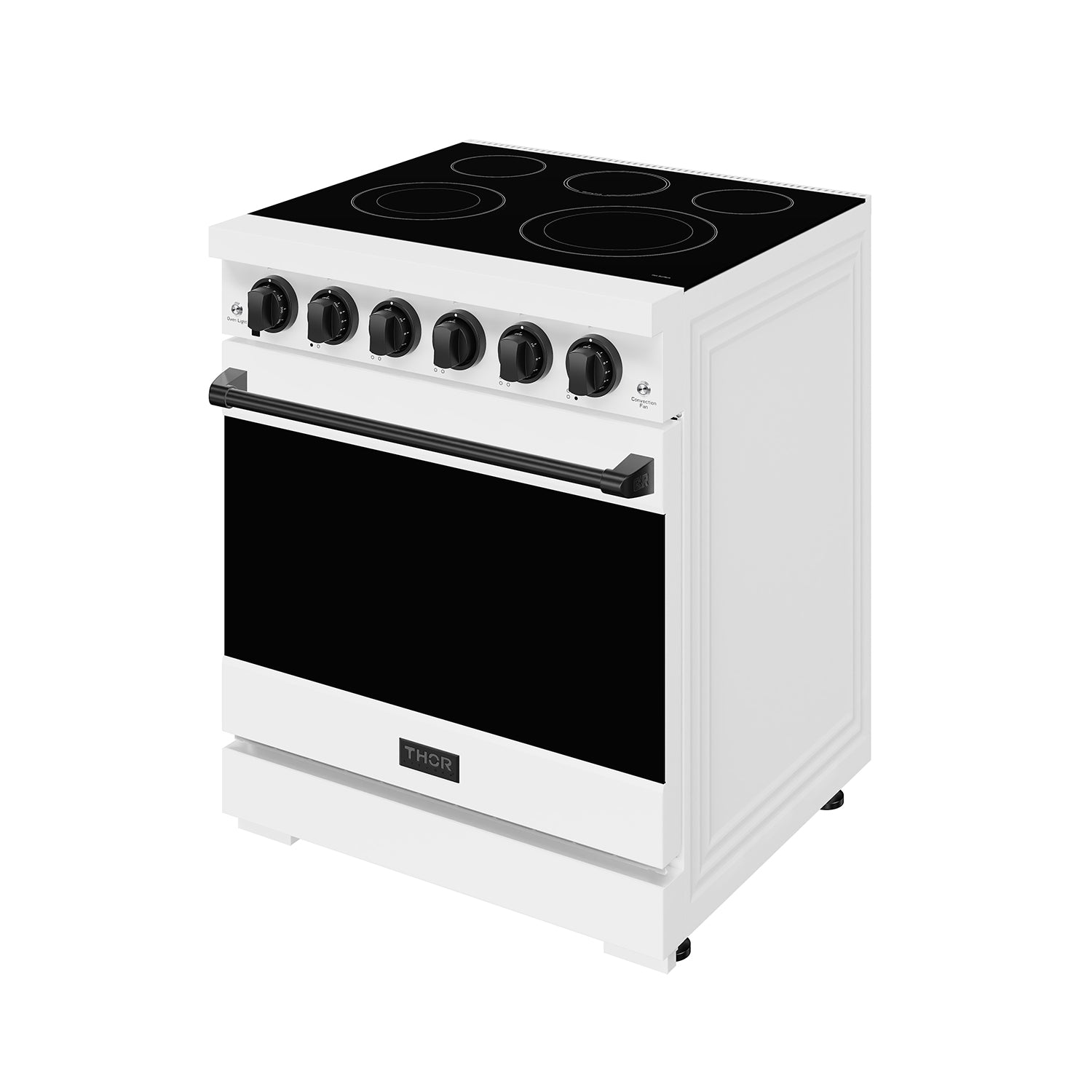 30 Inch Professional Electric Range with Precision Knob Control in White/Black | Gordon Ramsay Series