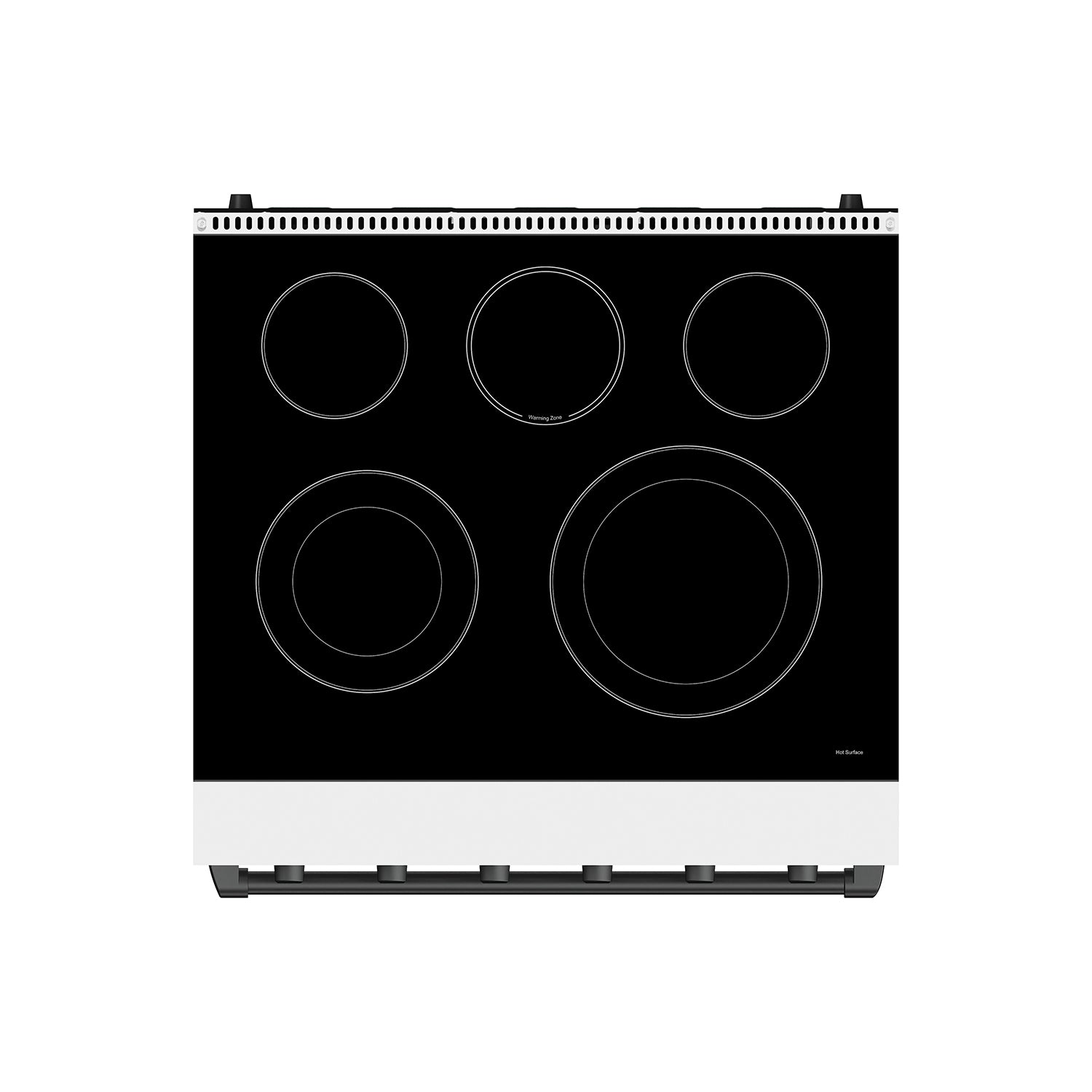 30 Inch Professional Electric Range with Precision Knob Control in White/Black | Gordon Ramsay Series