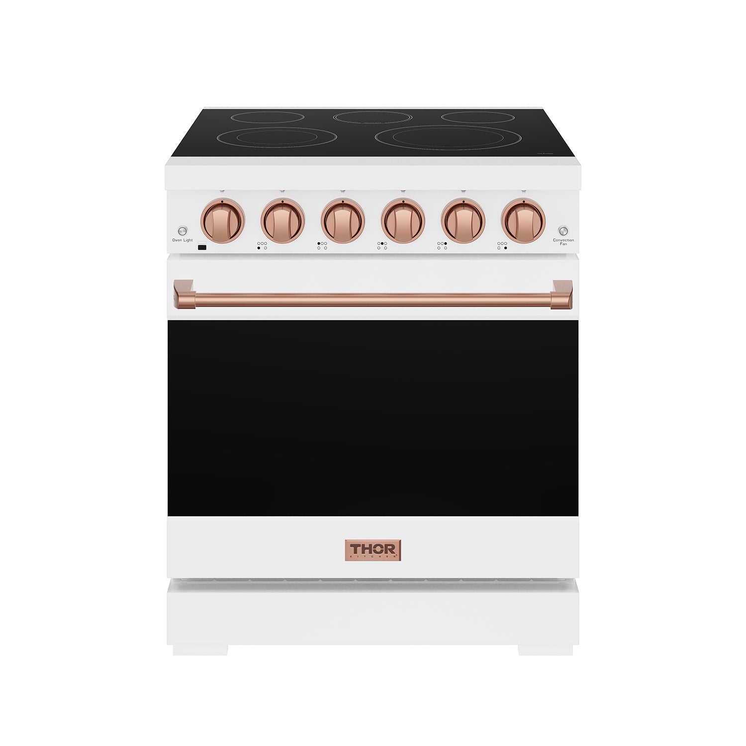 30 Inch Professional Electric Range with Precision Knob Control in White/Rose Gold | Gordon Ramsay Series