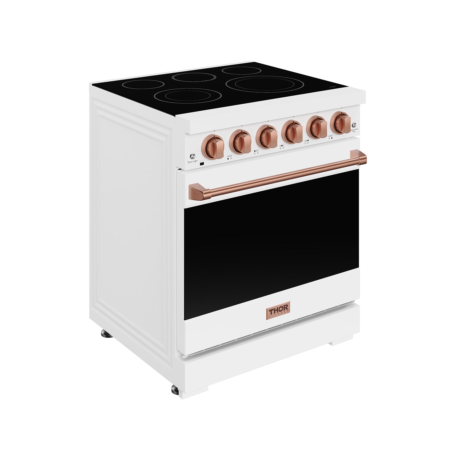 30 Inch Professional Electric Range with Precision Knob Control in White/Rose Gold | Gordon Ramsay Series
