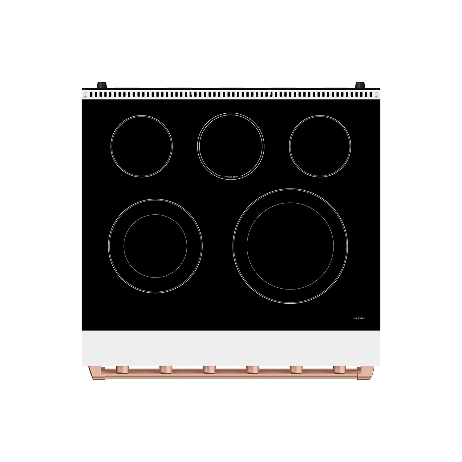 30 Inch Professional Electric Range with Precision Knob Control in White/Rose Gold | Gordon Ramsay Series