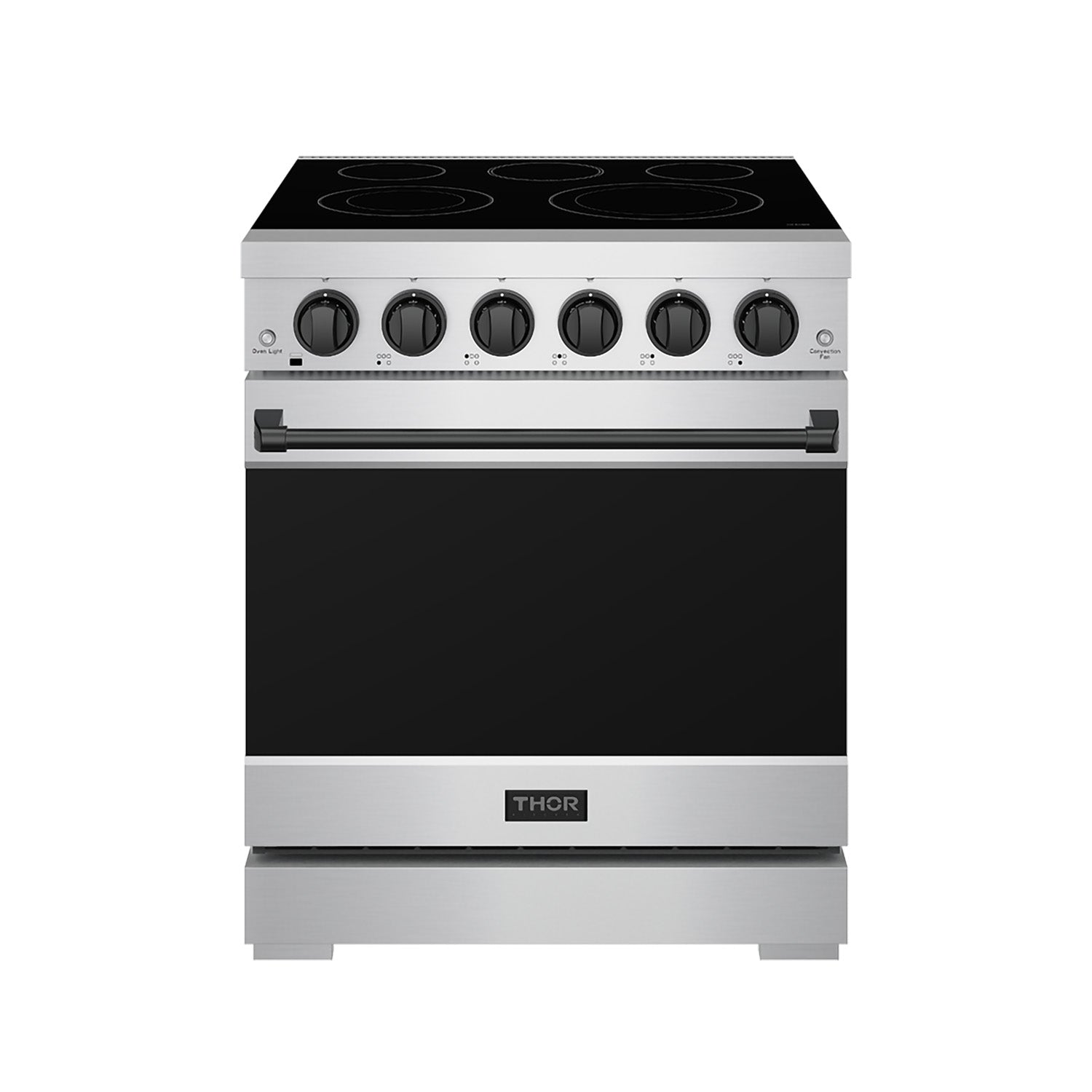 30 Inch Professional Electric Range with Precision Knob Control in Stainless Steel and Black | Gordon Ramsay Series