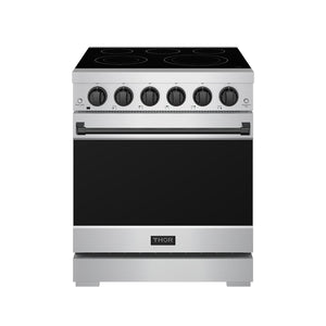 30 Inch Professional Electric Range with Precision Knob Control in Stainless Steel and Black | Gordon Ramsay Series