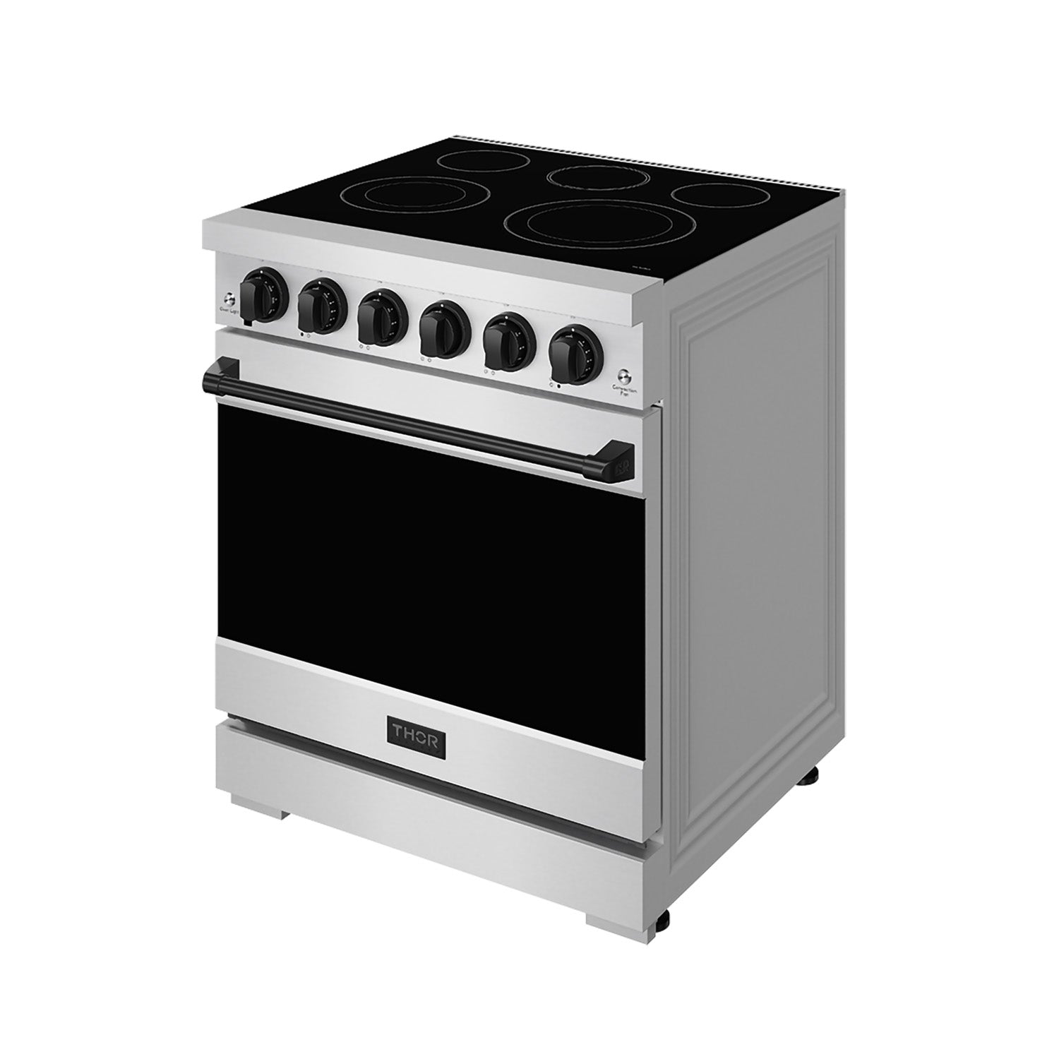 30 Inch Professional Electric Range with Precision Knob Control in Stainless Steel and Black | Gordon Ramsay Series