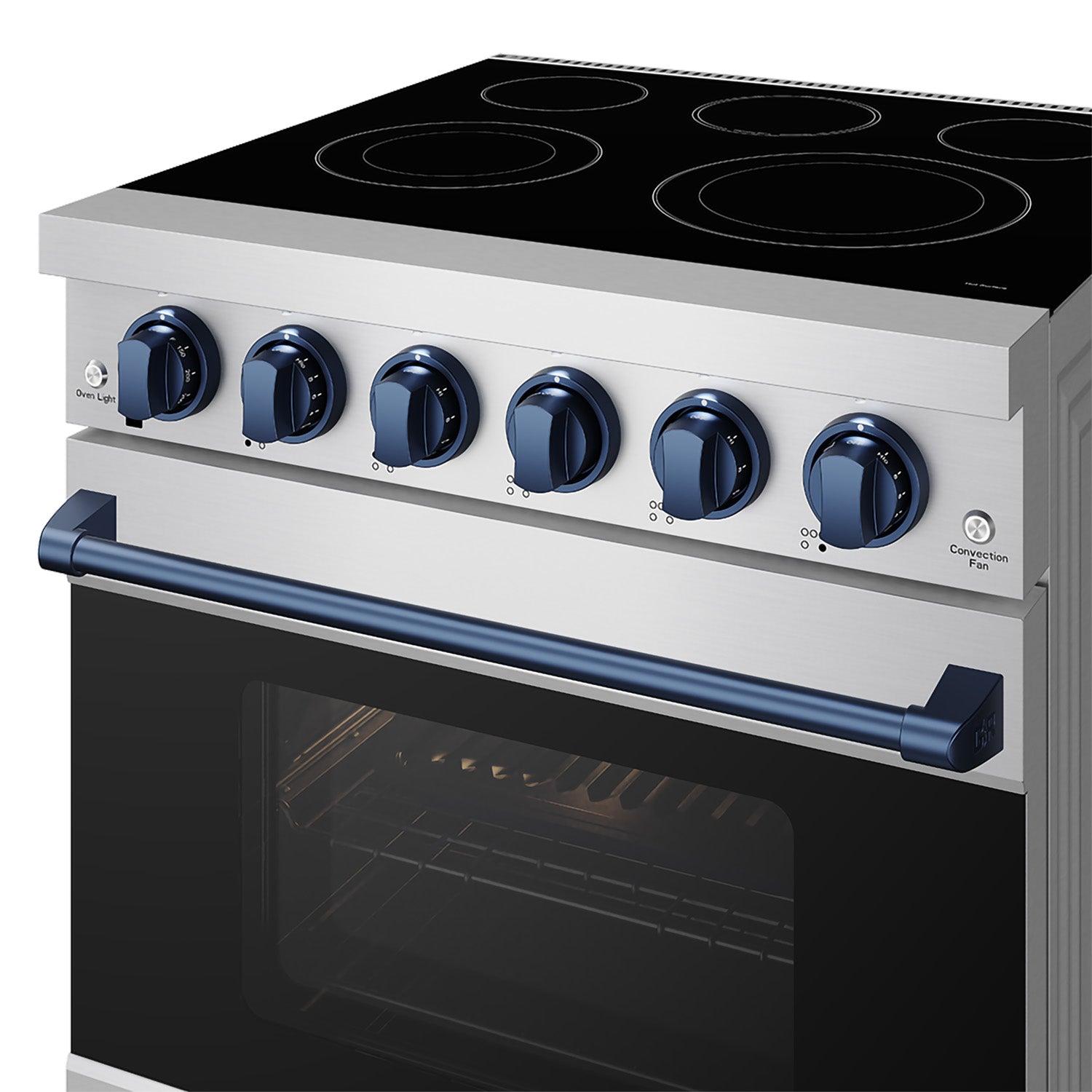 30 Inch Professional Electric Range with Precision Knob Control in Stainless Steel and Blue | Gordon Ramsay Series