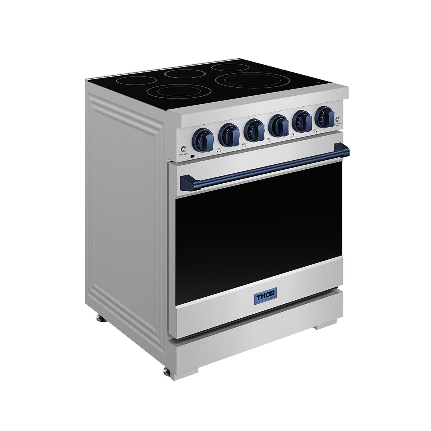 30 Inch Professional Electric Range with Precision Knob Control in Stainless Steel and Blue | Gordon Ramsay Series