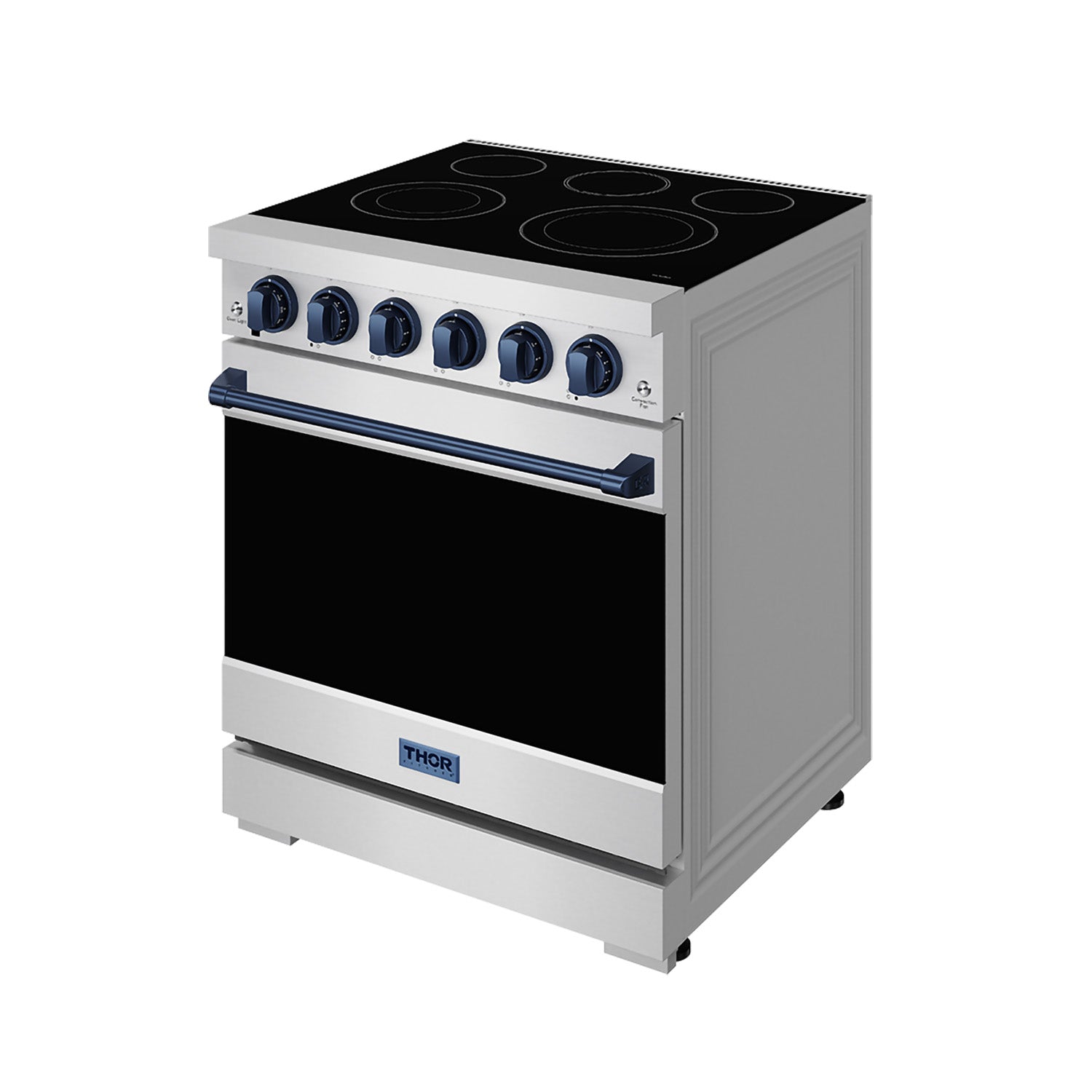 30 Inch Professional Electric Range with Precision Knob Control in Stainless Steel and Blue | Gordon Ramsay Series