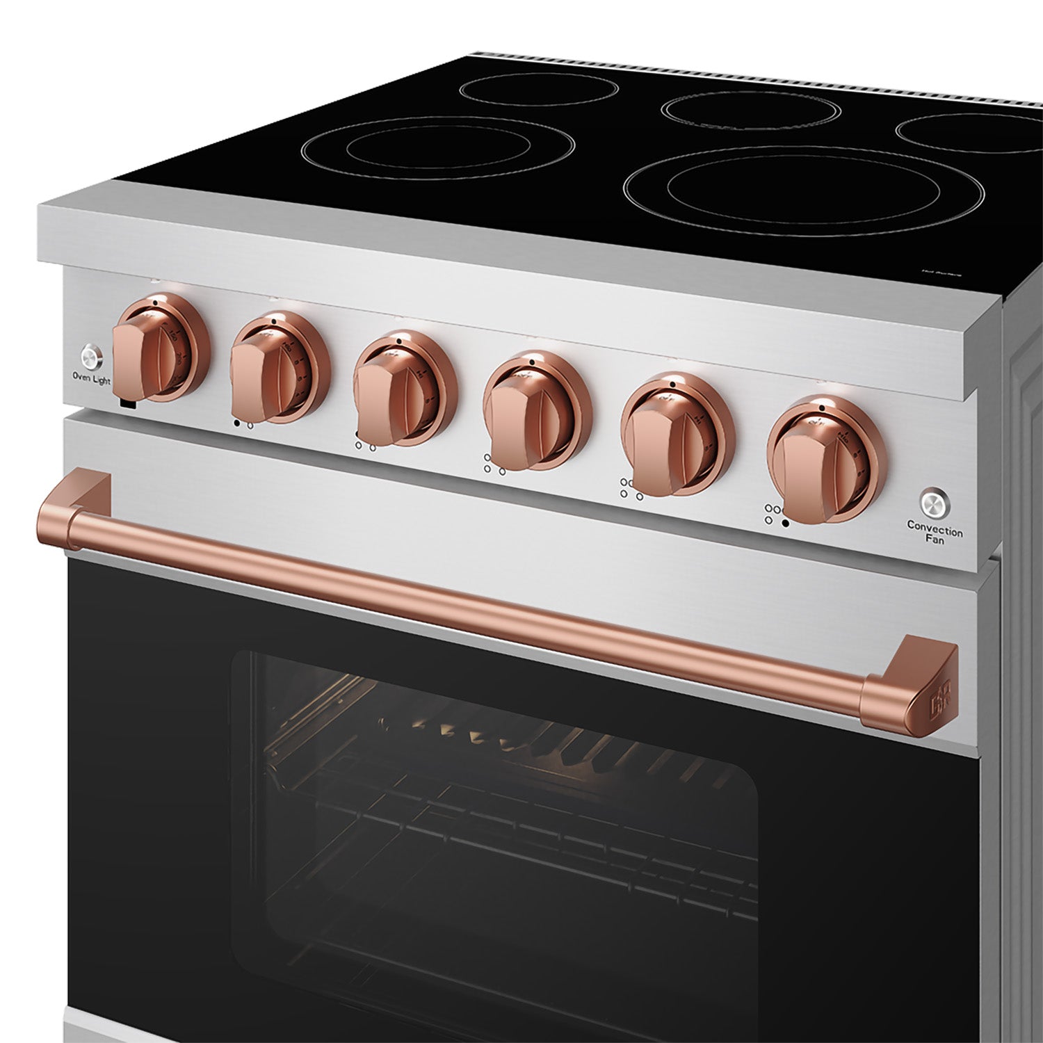 30 Inch Professional Electric Range with Precision Knob Control in Stainless Steel and Rose Gold | Gordon Ramsay Series