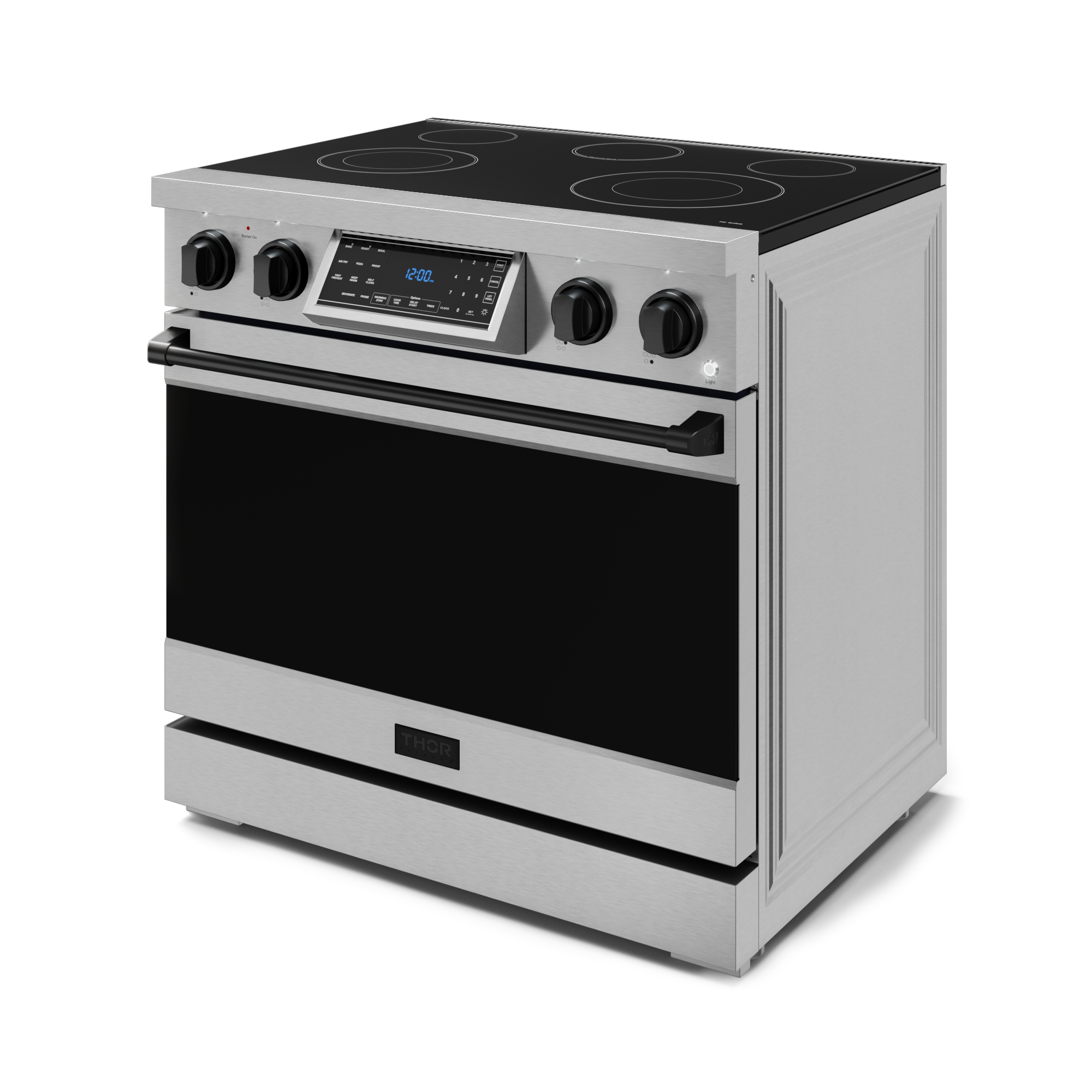 36 Inch Professional Electric Range with Tilt Panel Touch Control in Stainless Steel/Black | Gordon Ramsay Series