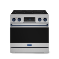 36 Inch Professional Electric Range with Tilt Panel Touch Control in Stainless Steel/Navy Blue | Gordon Ramsay Series
