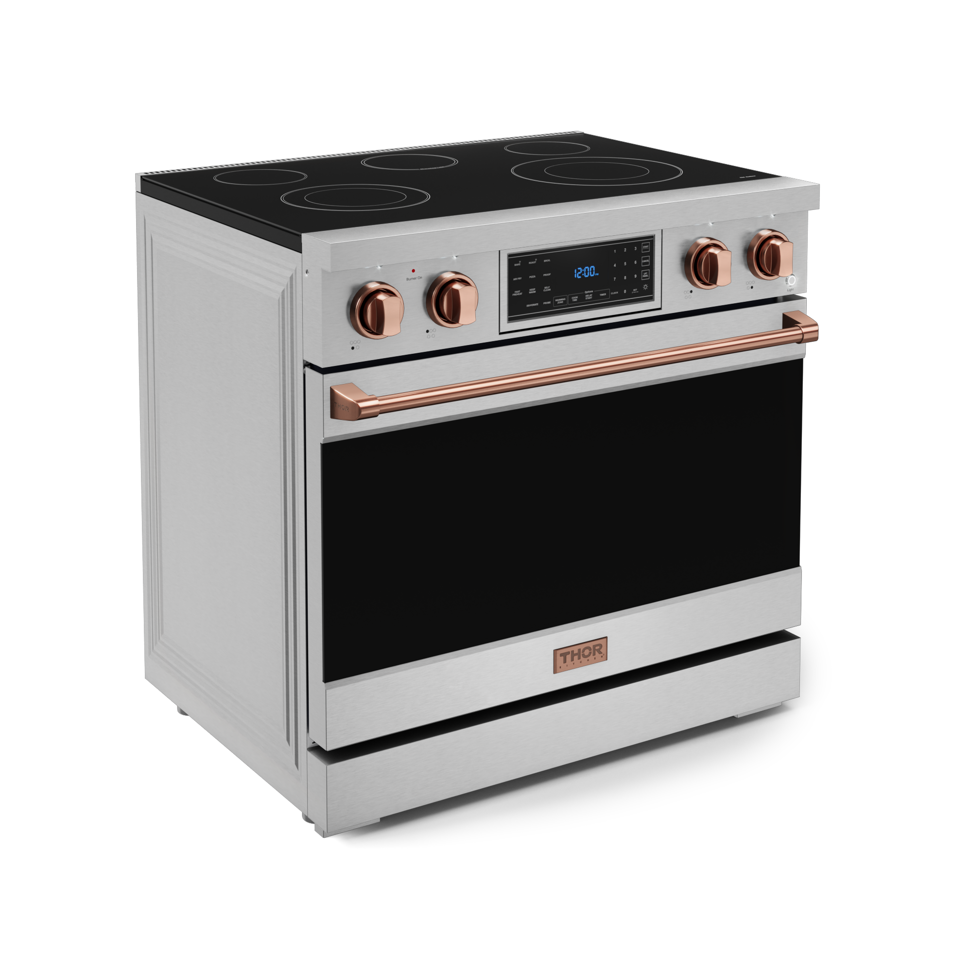 36 Inch Professional Electric Range with Tilt Panel Touch Control in Stainless Steel/Rose Gold | Gordon Ramsay Series