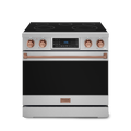 36 Inch Professional Electric Range with Tilt Panel Touch Control in Stainless Steel/Rose Gold | Gordon Ramsay Series